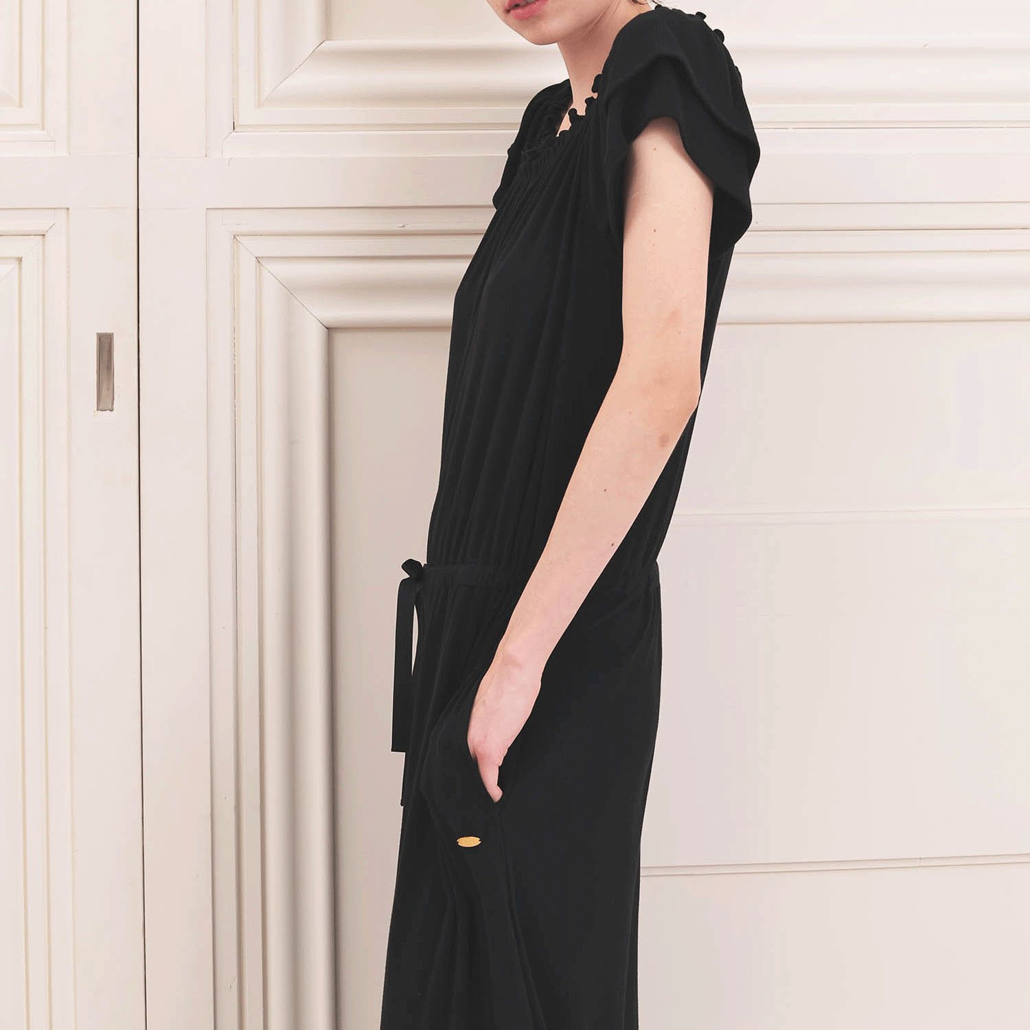 Narue 接触冷感リブニットオールインワン - 画像3