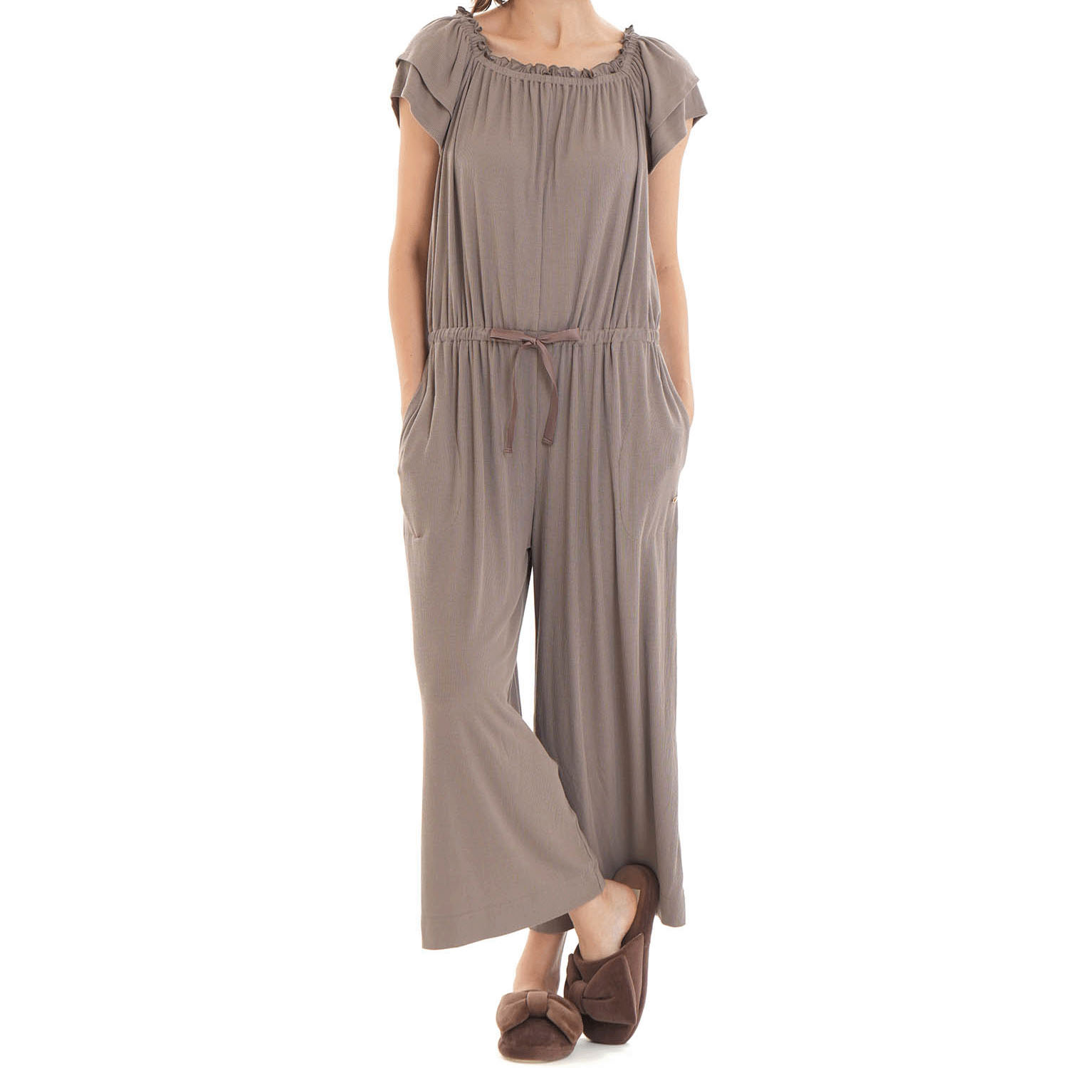 Narue 接触冷感リブニットオールインワン - 画像10