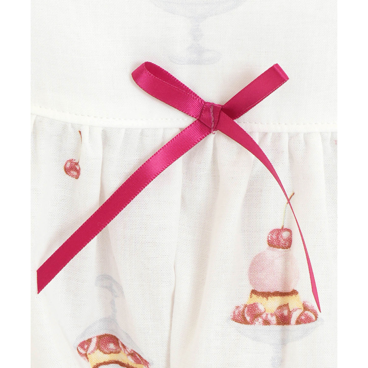 Narue コットンダブルガーゼチェリースイーツフリルパジャマ - 画像5