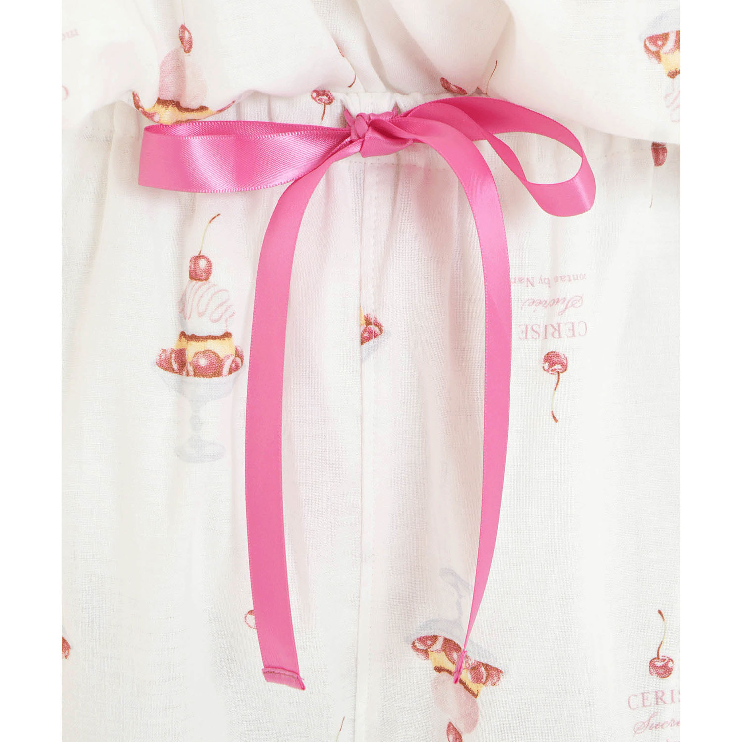 Narue コットンダブルガーゼチェリースイーツフリルパジャマ - 画像7