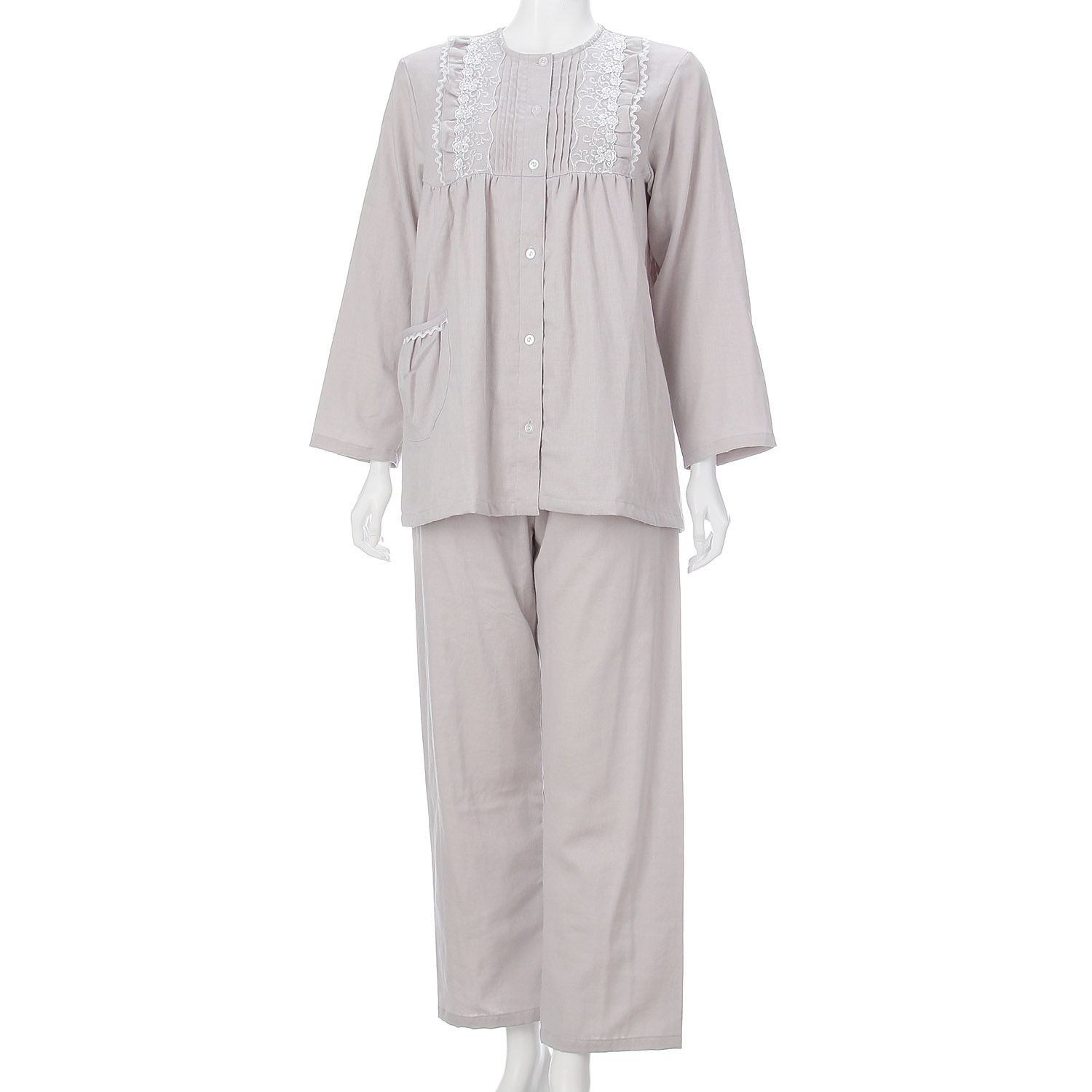 和晒しダブルガーゼパジャマ - 画像1