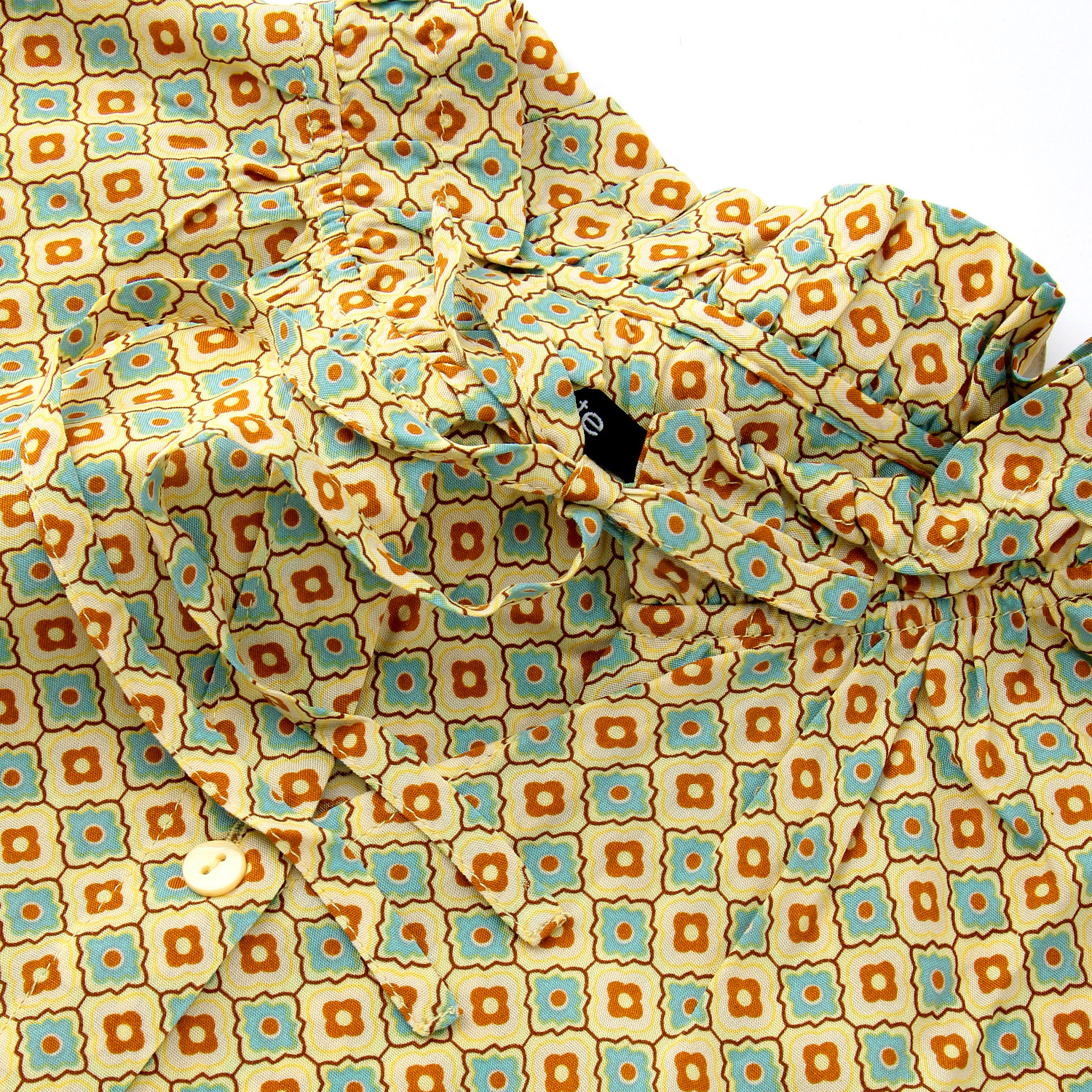 レーヨンプロバンス柄前開きチュニックワンピース - 画像4