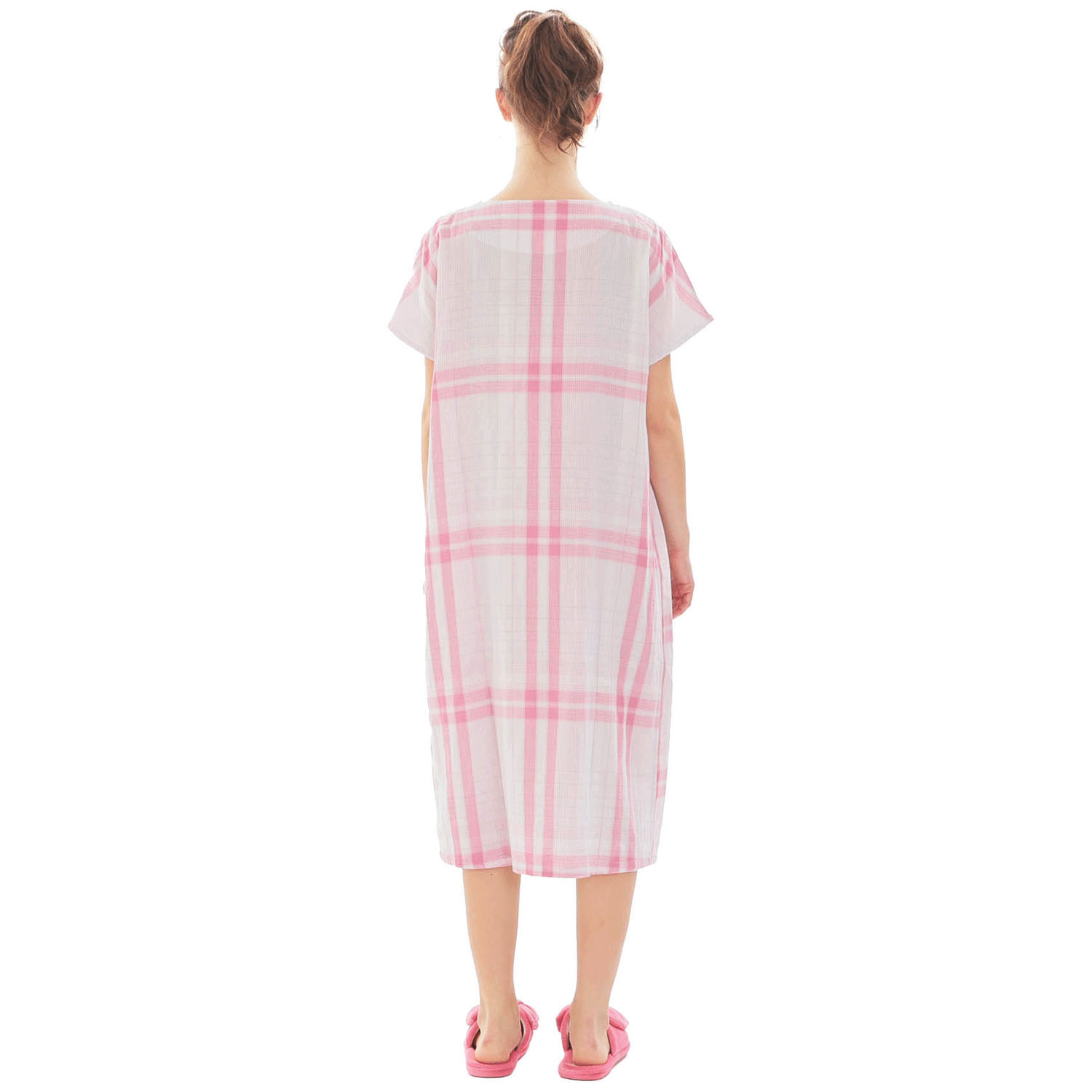 Narue ダブルガーゼチェックワンピース - 画像15