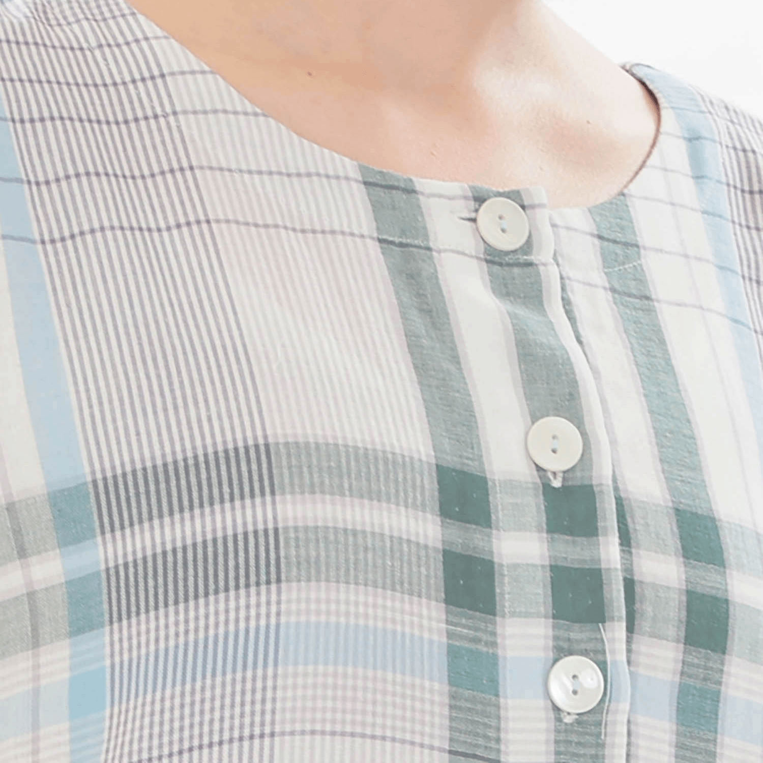 Narue ダブルガーゼチェックワンピース - 画像18