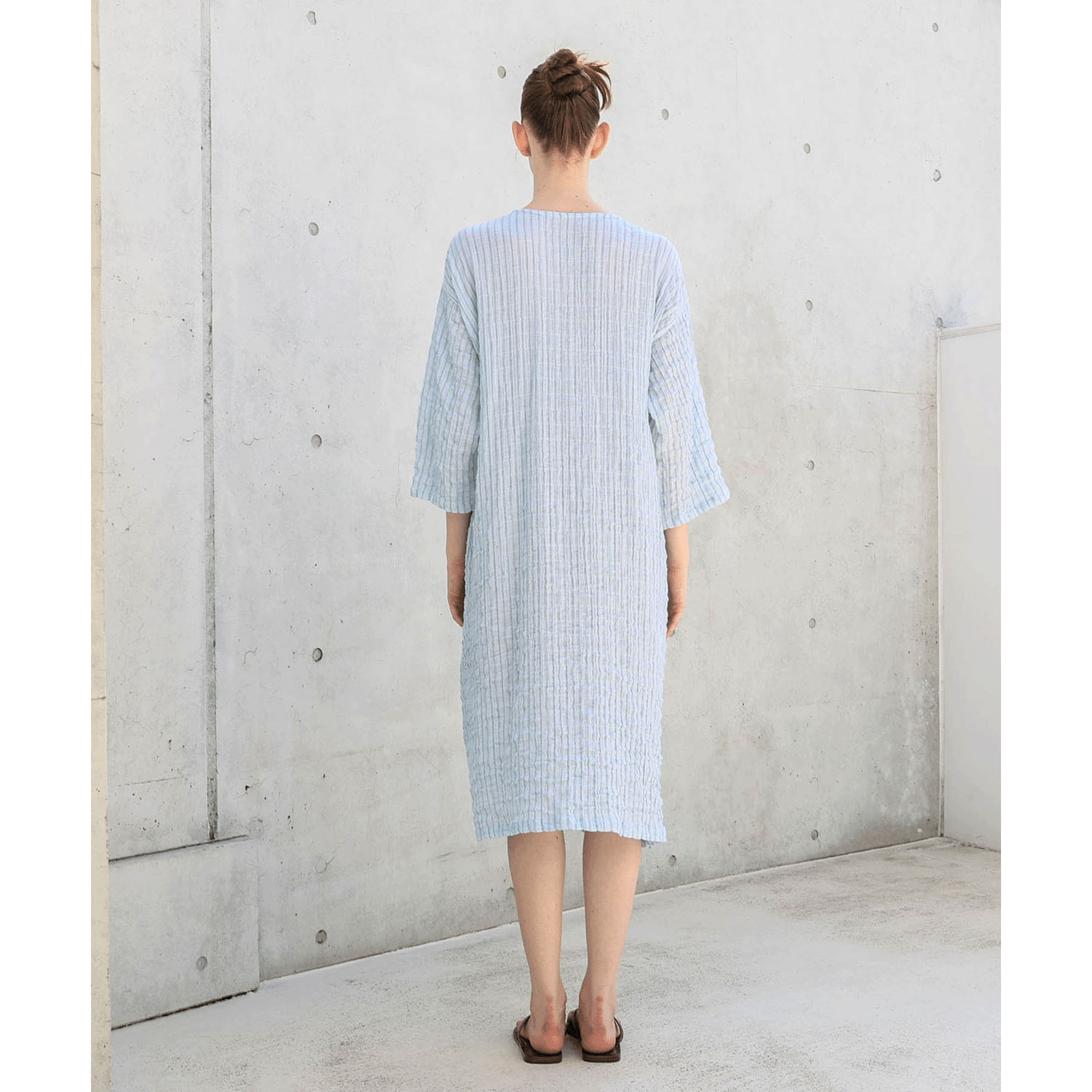 Narue シャーリングダブルガーゼストライプワンピース - 画像21