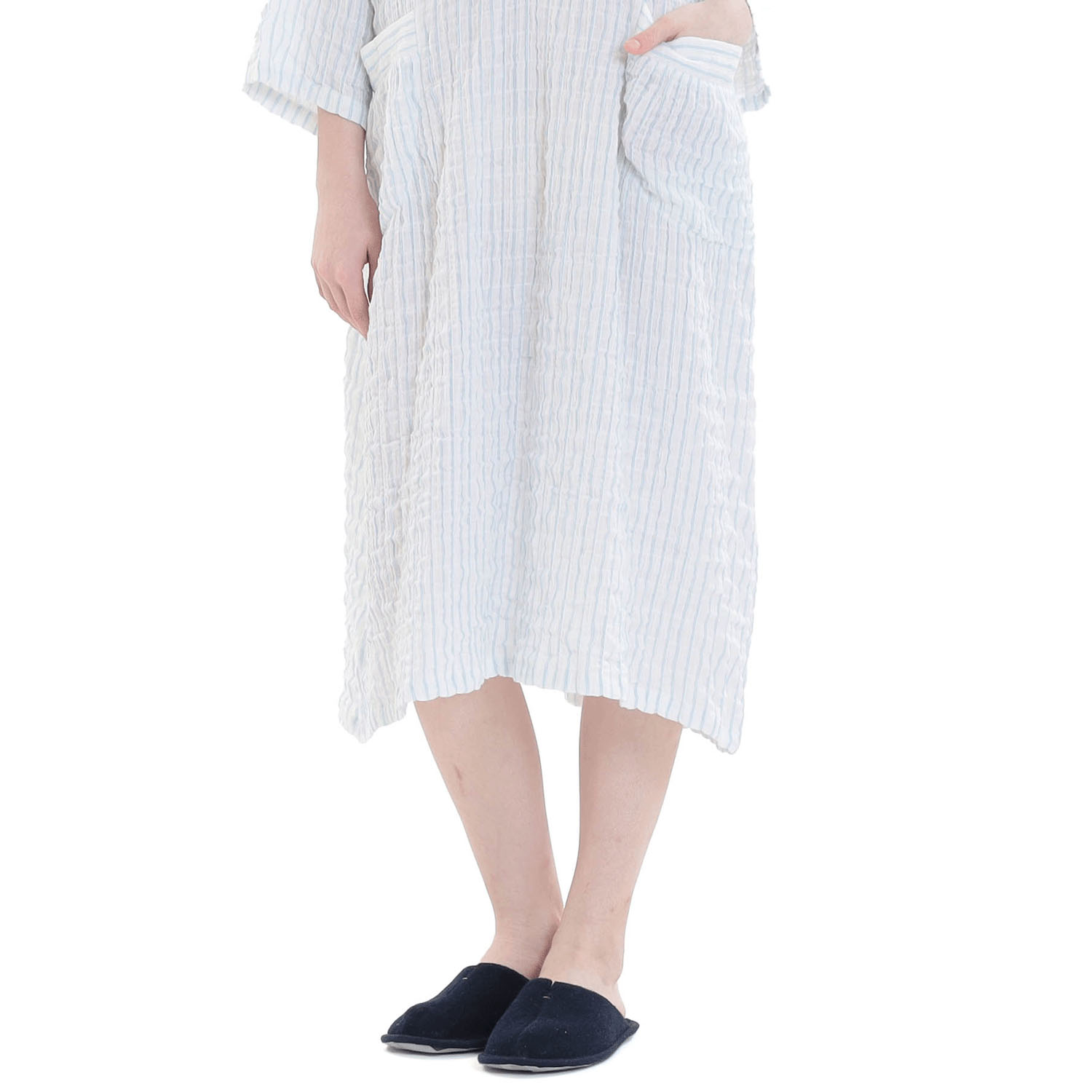 Narue シャーリングダブルガーゼストライプワンピース - 画像7