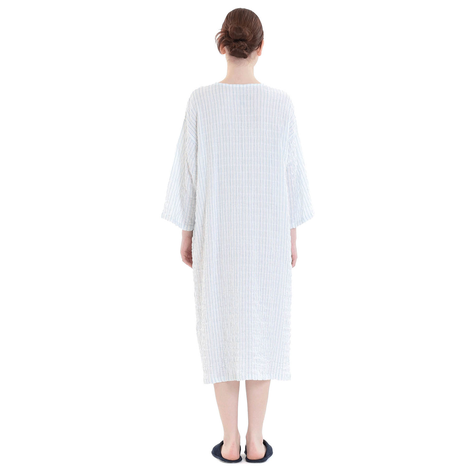 Narue シャーリングダブルガーゼストライプワンピース - 画像8