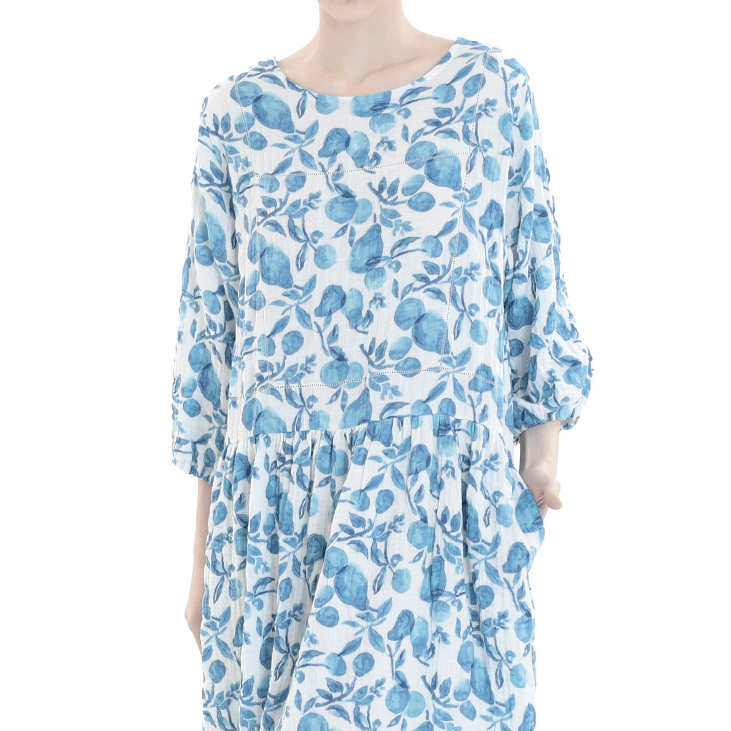 Narue シャーリングダブルガーゼポワールワンピース - 画像15