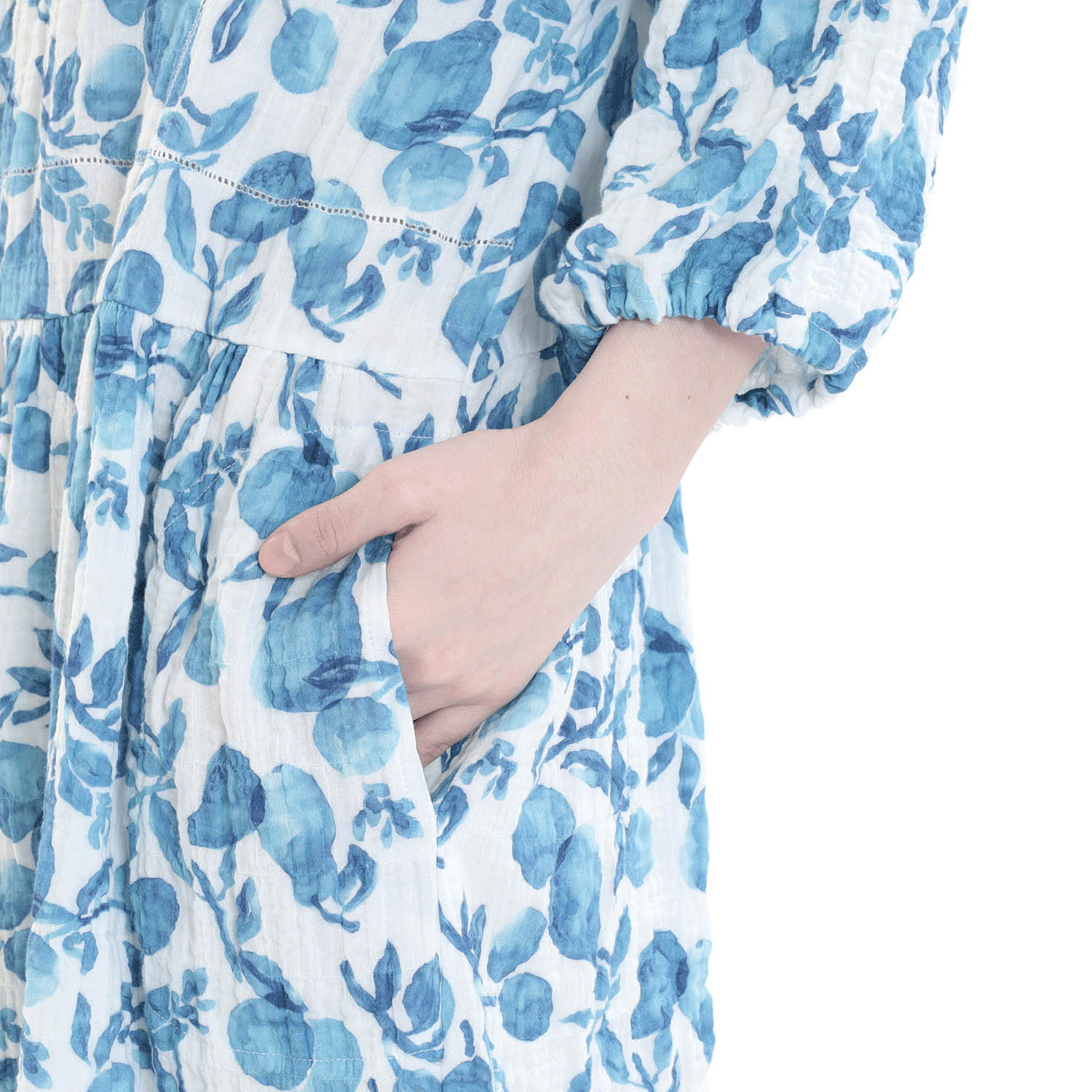 Narue シャーリングダブルガーゼポワールワンピース - 画像19