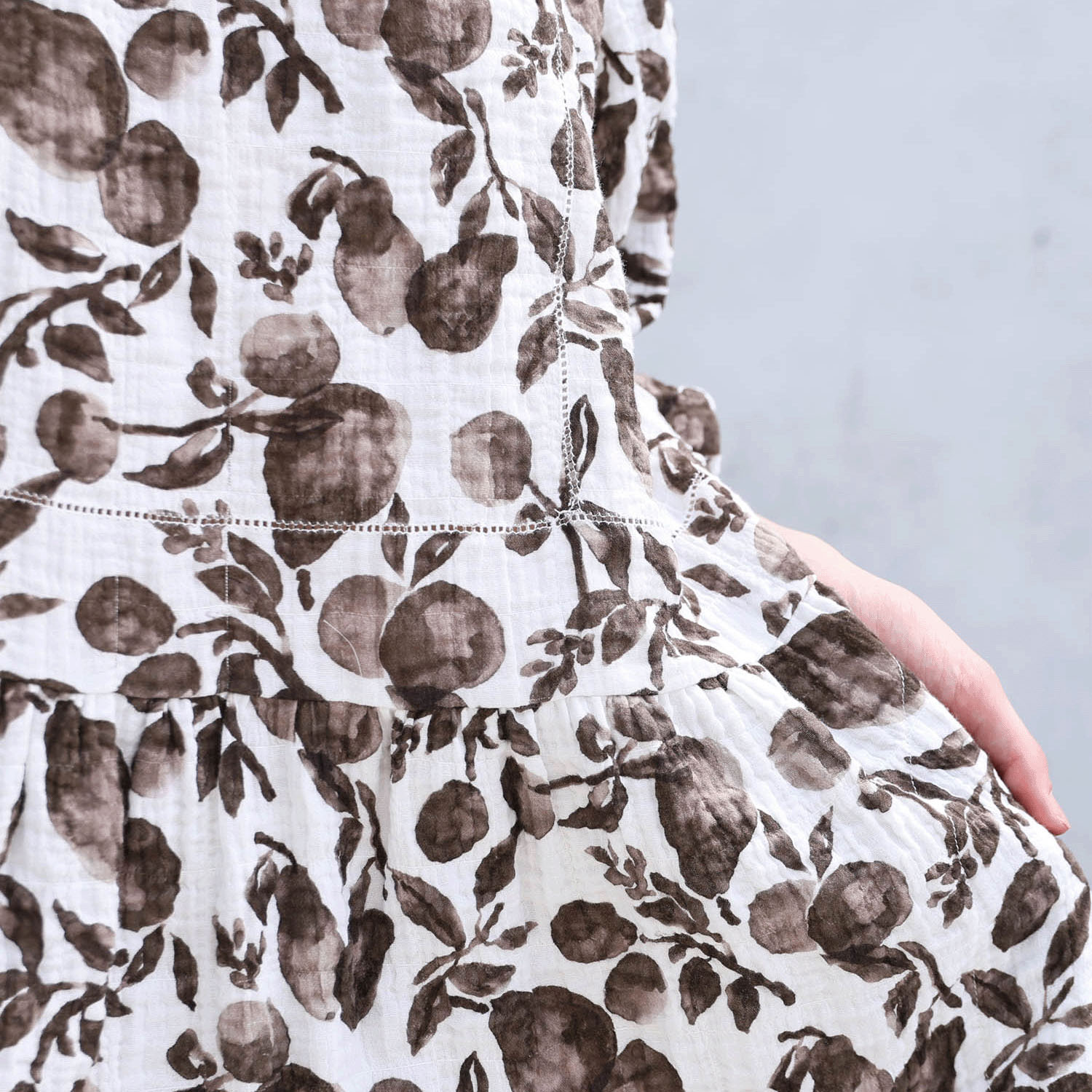 Narue シャーリングダブルガーゼポワールワンピース - 画像6