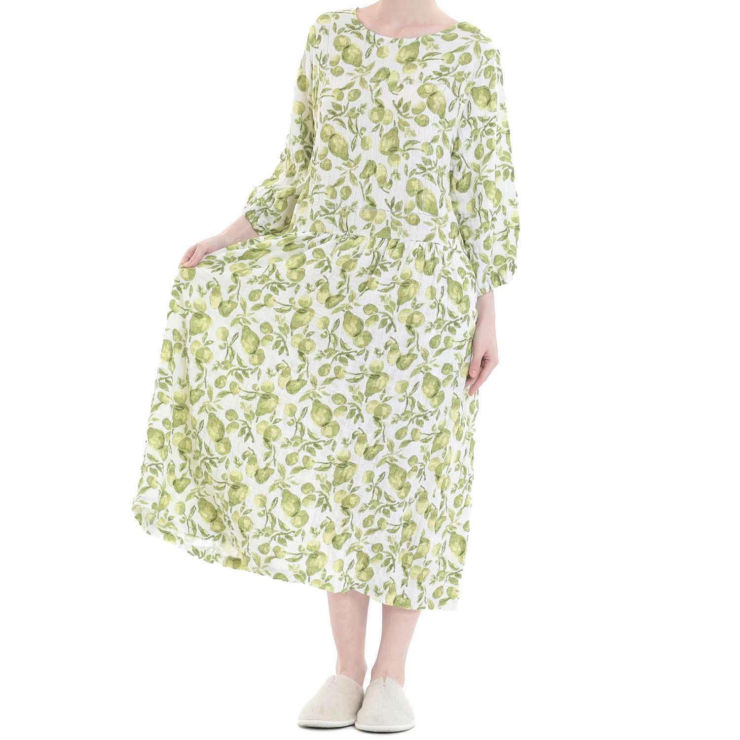 Narue シャーリングダブルガーゼポワールワンピース - 画像10