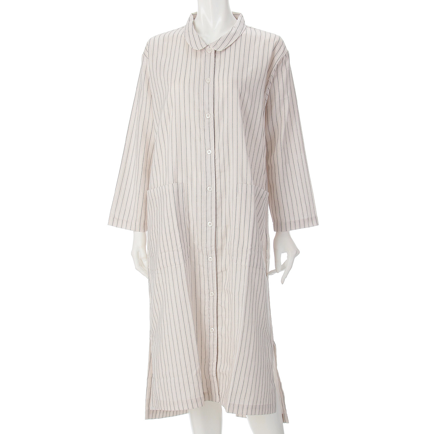 GUNZE キレイラボ Fitte（綿100％） ダブルガーゼ 長袖 ワンピース