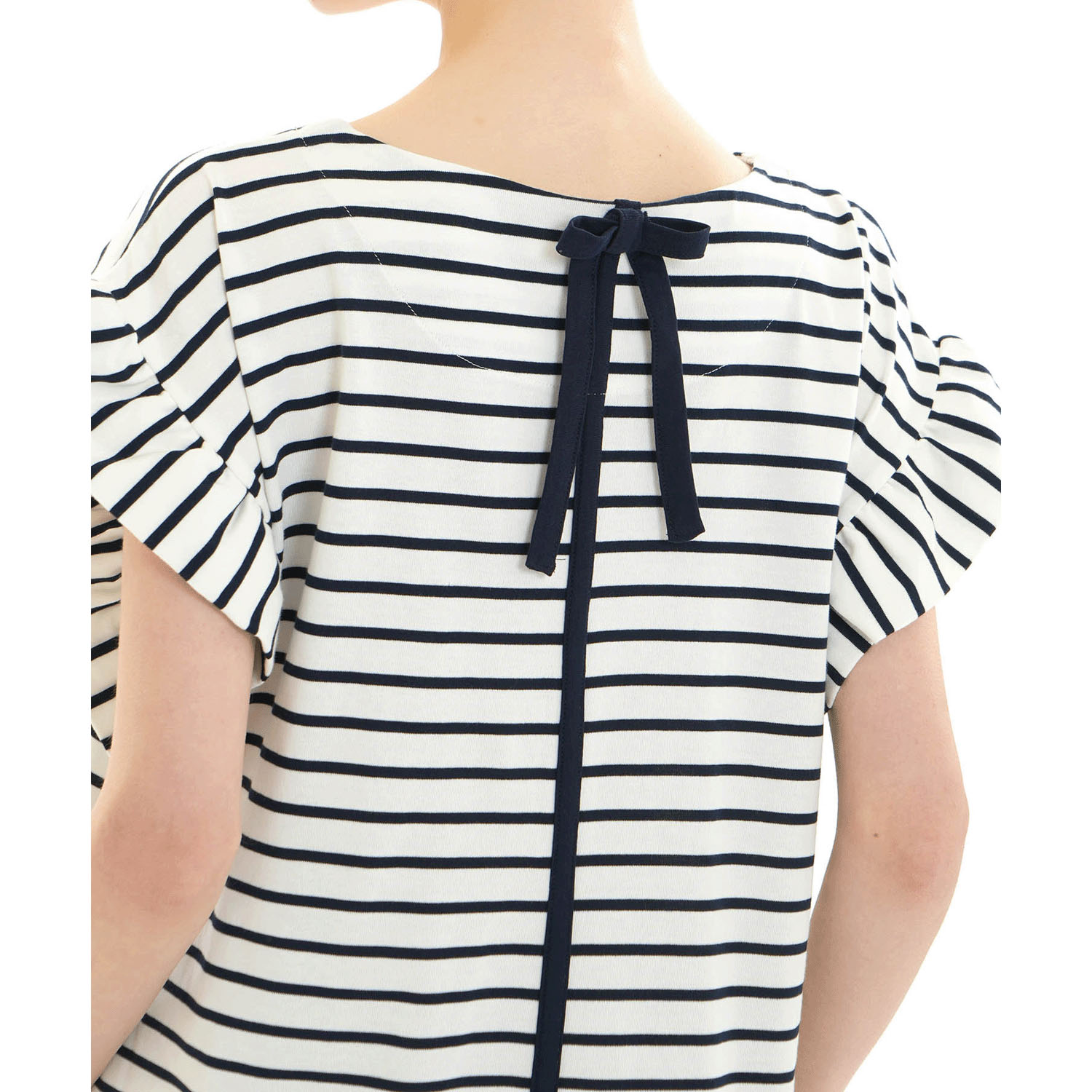 Narue シルケット天竺ボーダーワンピース - 画像13