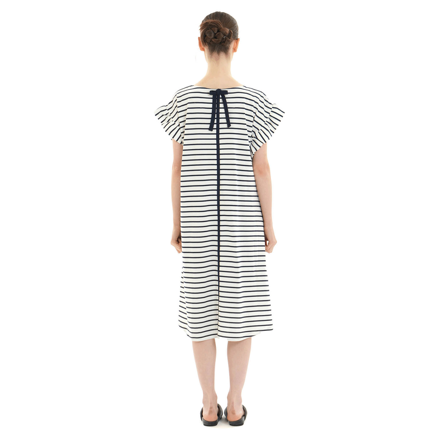 Narue シルケット天竺ボーダーワンピース - 画像14