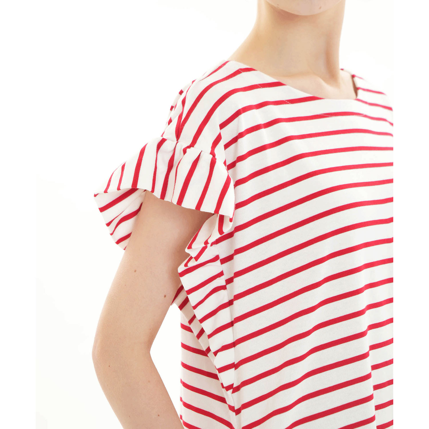 Narue シルケット天竺ボーダーワンピース - 画像4