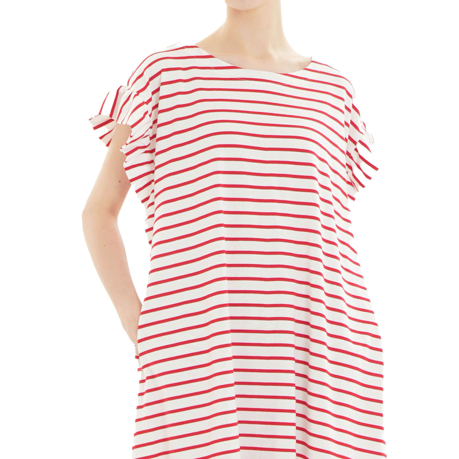 Narue シルケット天竺ボーダーワンピース