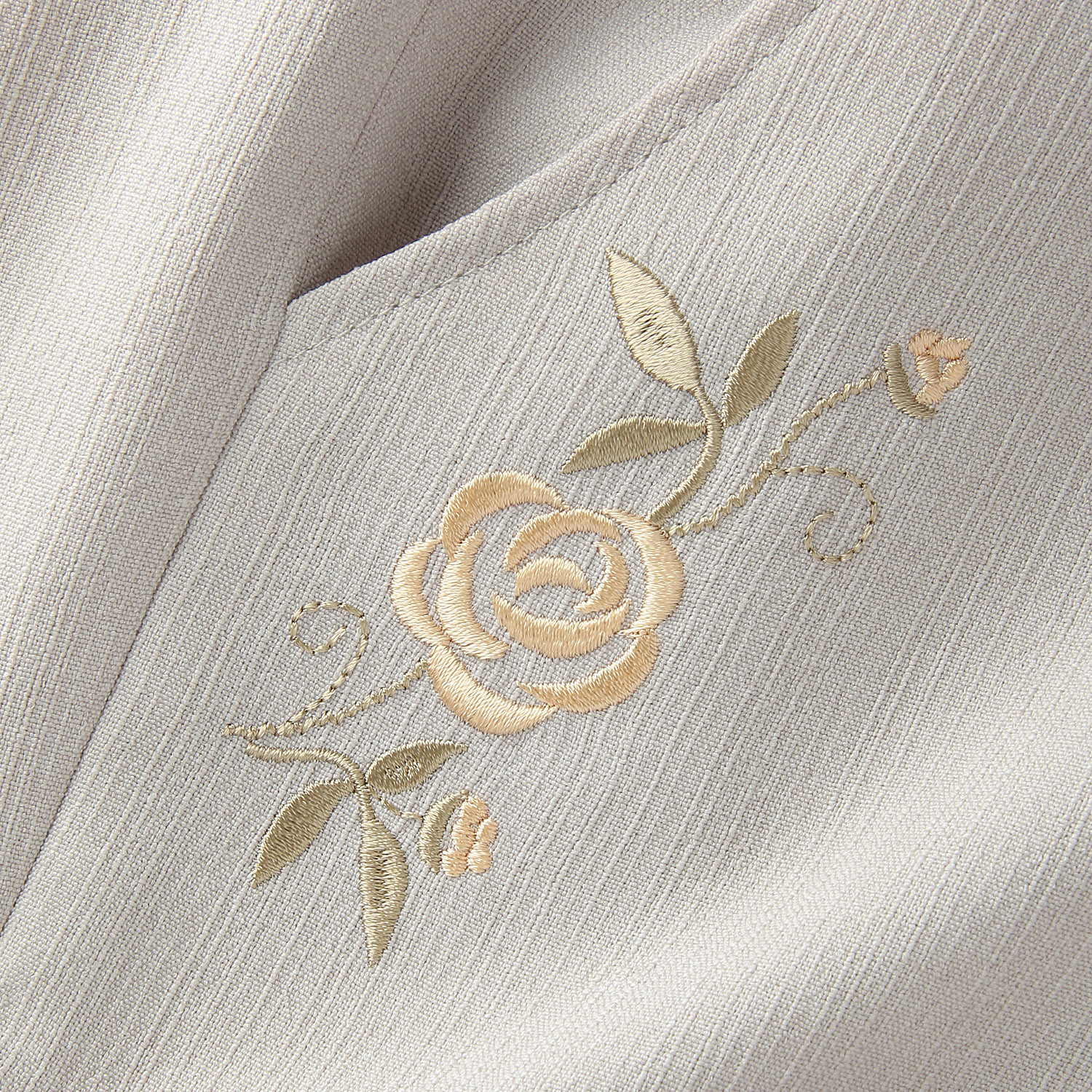 バラポケット刺繍55cm丈 - 画像5