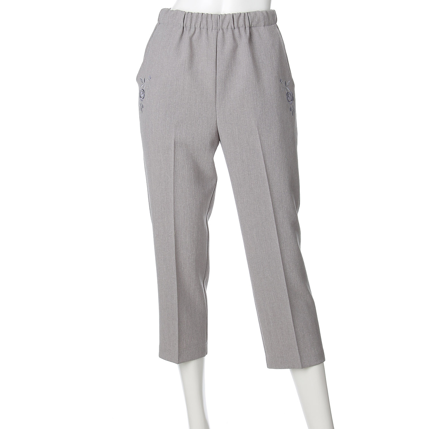 バラポケット刺繍55cm丈