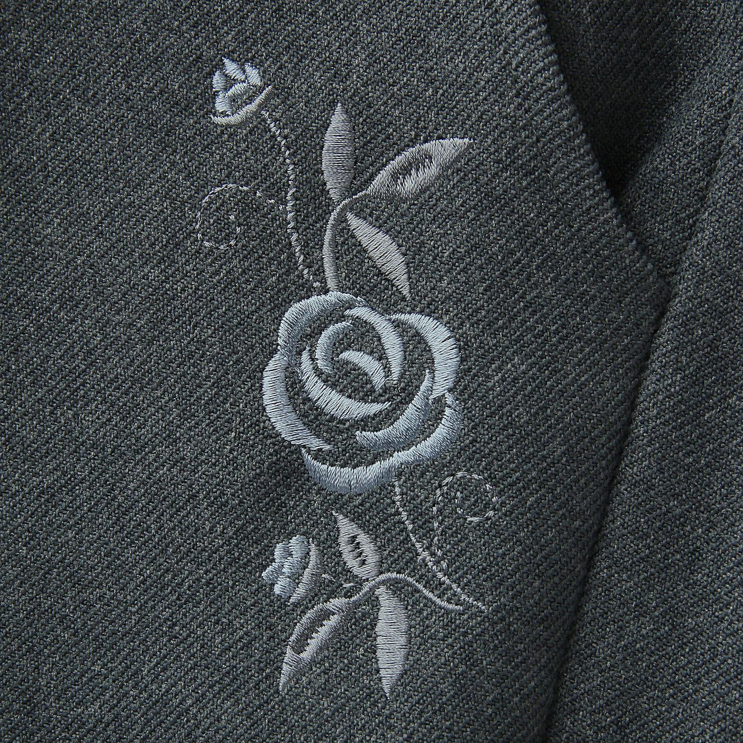 バラポケット刺繍裏起毛55cm - 画像8