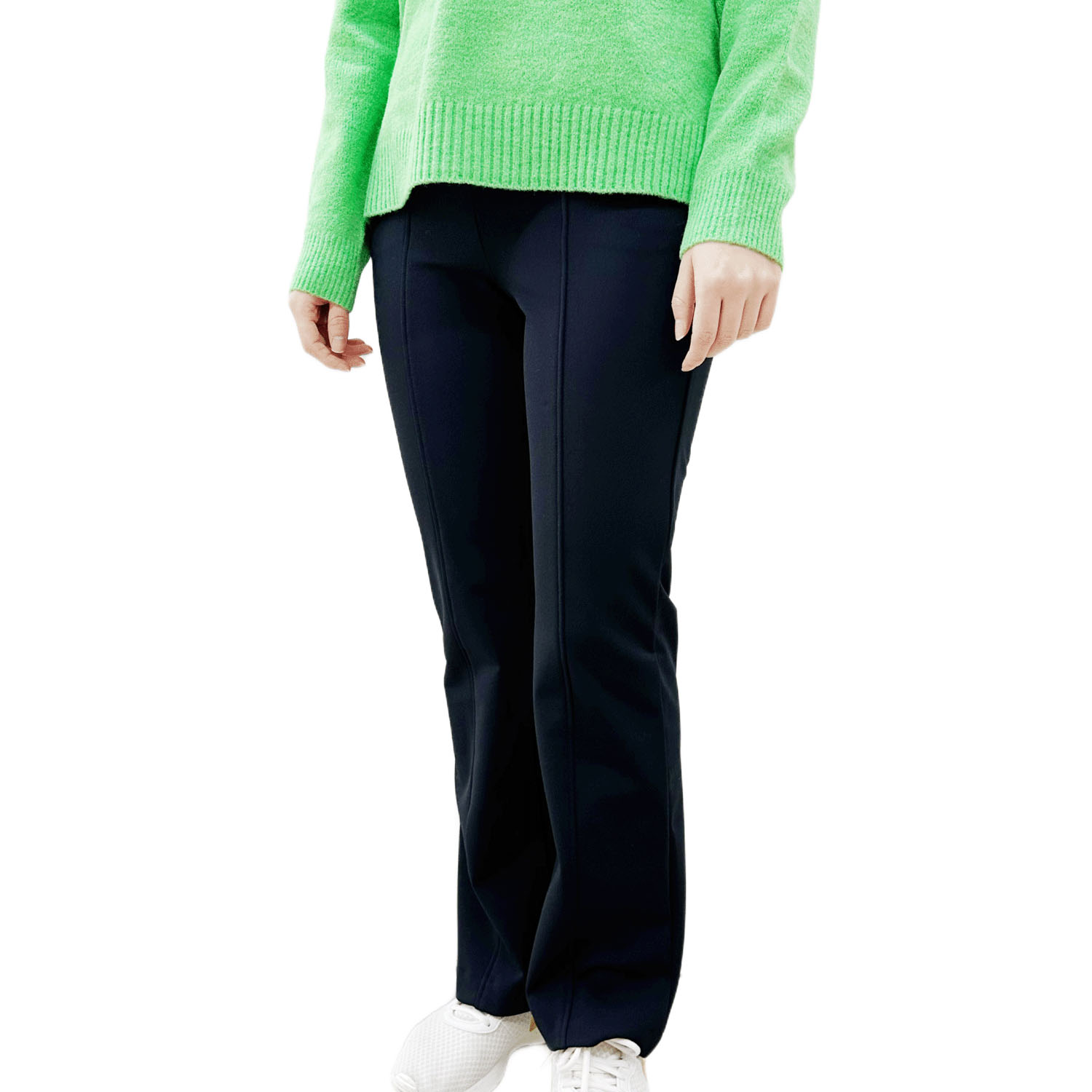 フィットパンツ 裏起毛 黒無地 股下72cm丈 - 画像4