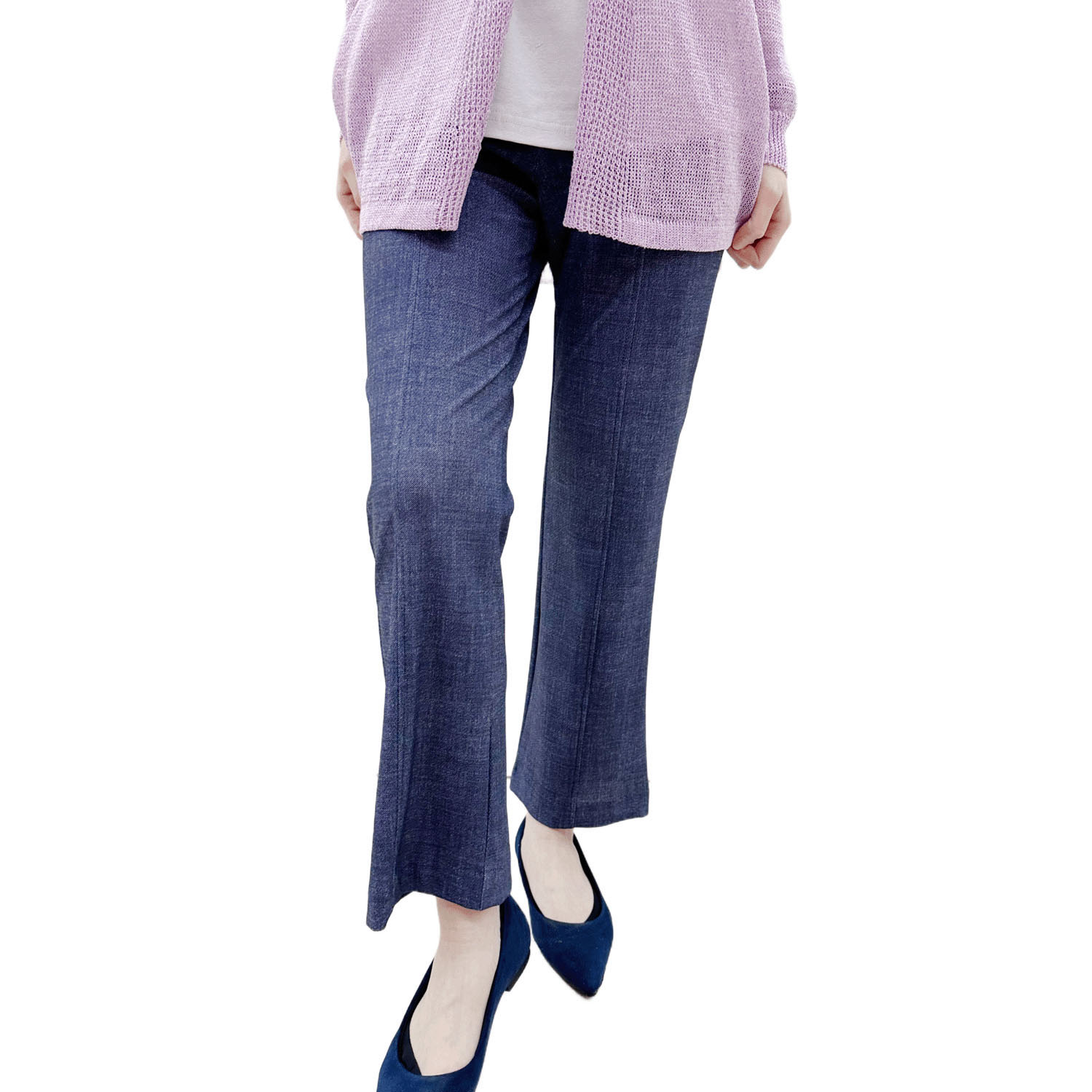 クールエフェクト デニムプリント フィットパンツ 股下65cm丈 - 画像2