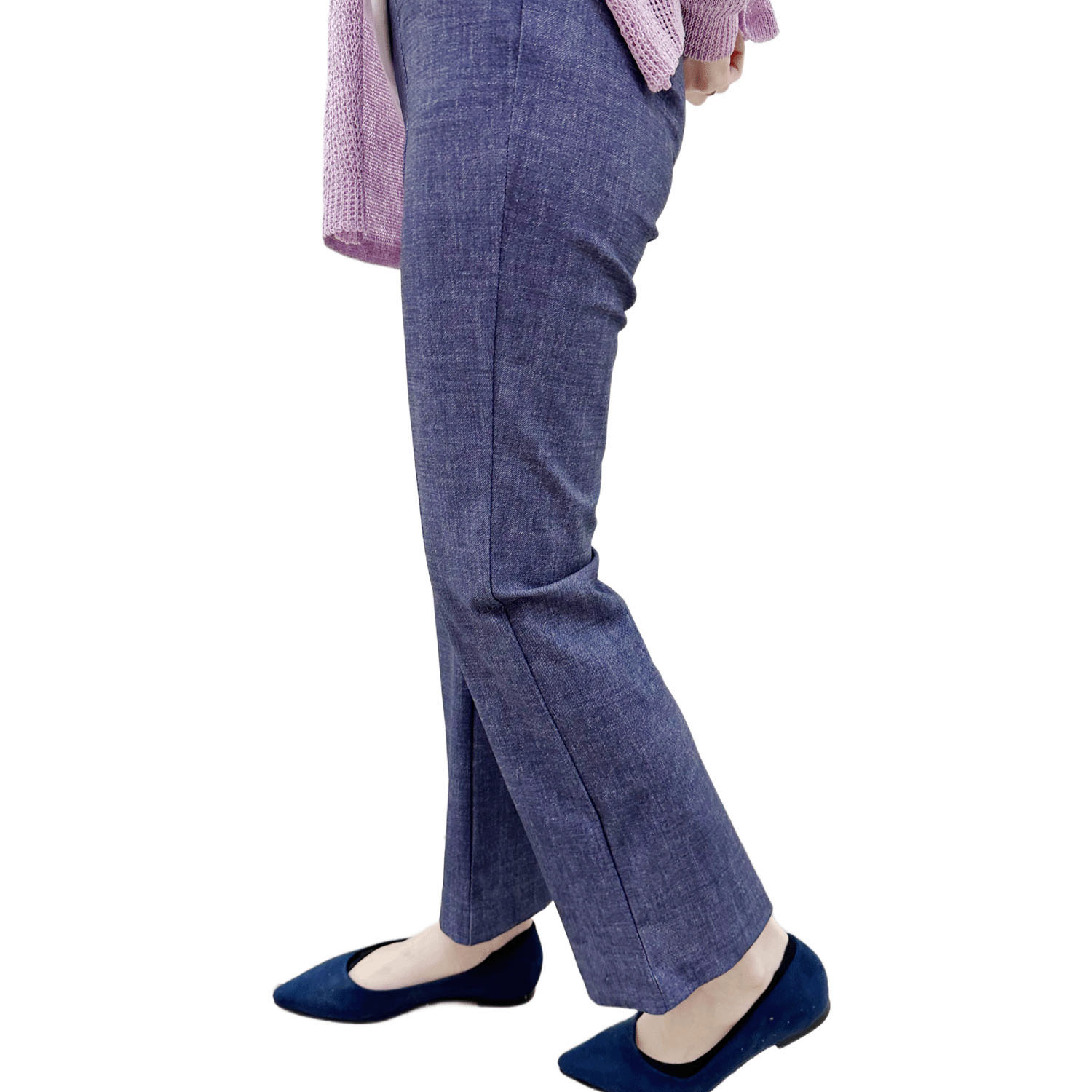 クールエフェクト デニムプリント フィットパンツ 股下65cm丈 - 画像3