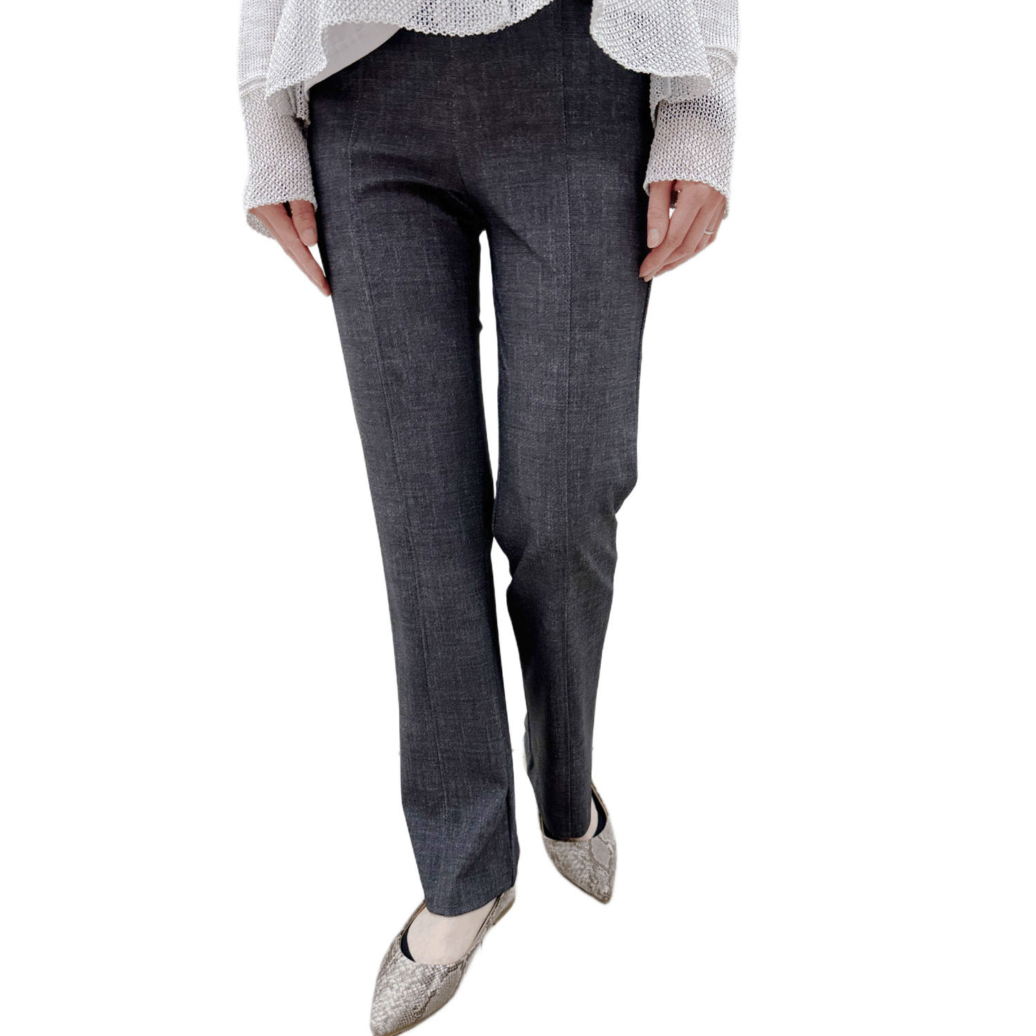 クールエフェクト デニムプリント フィットパンツ股下72cm丈 - 画像2