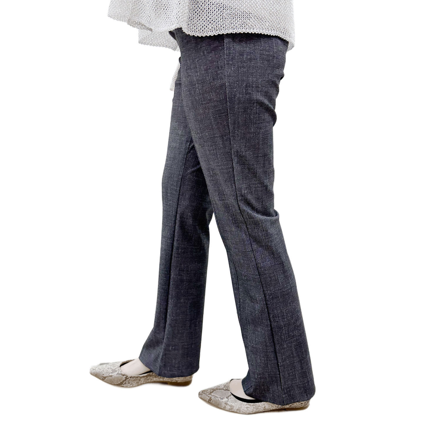 クールエフェクト デニムプリント フィットパンツ股下72cm丈 - 画像3