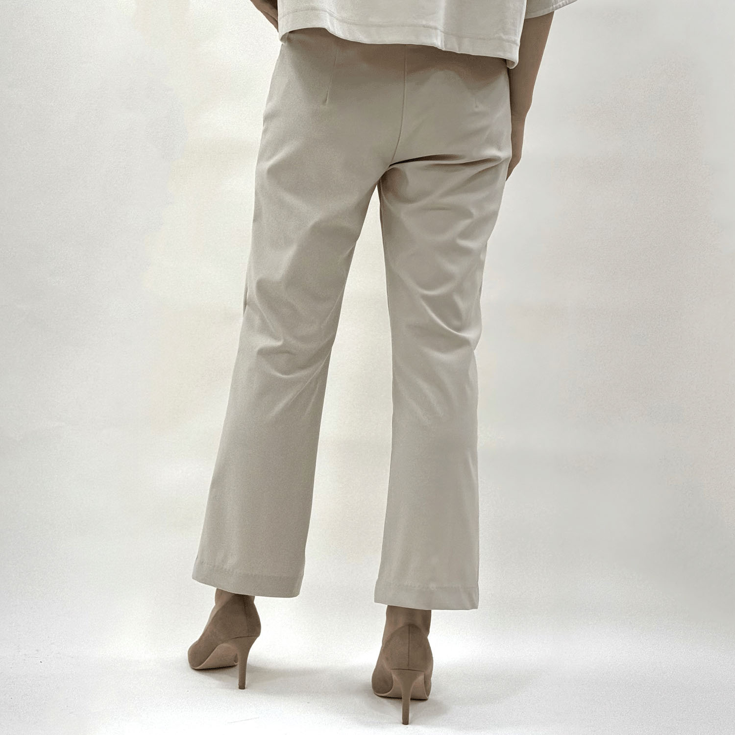 フィットパンツ無地 股下65cm丈 - 画像3