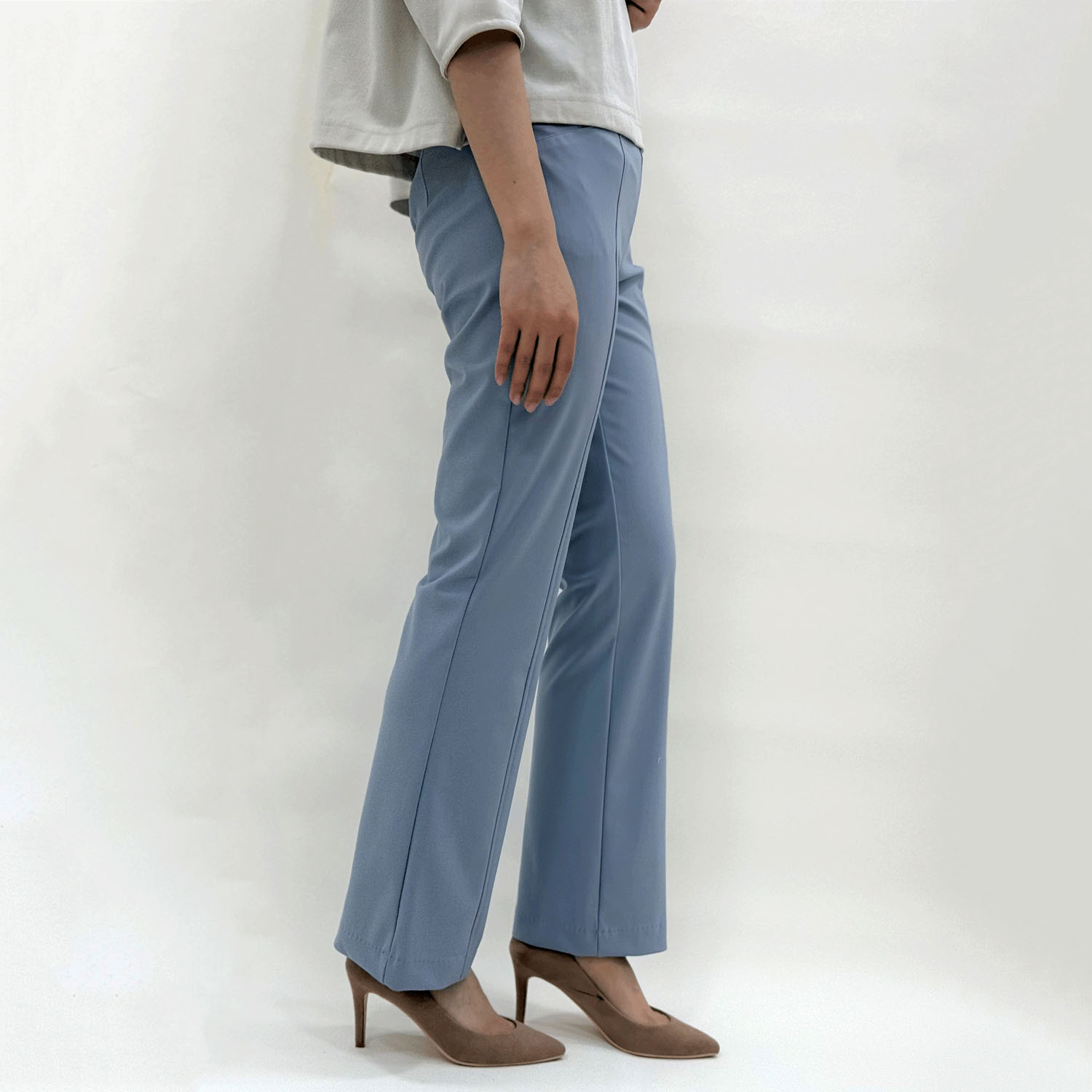 フィットパンツ 無地 股下72cm丈 - 画像4