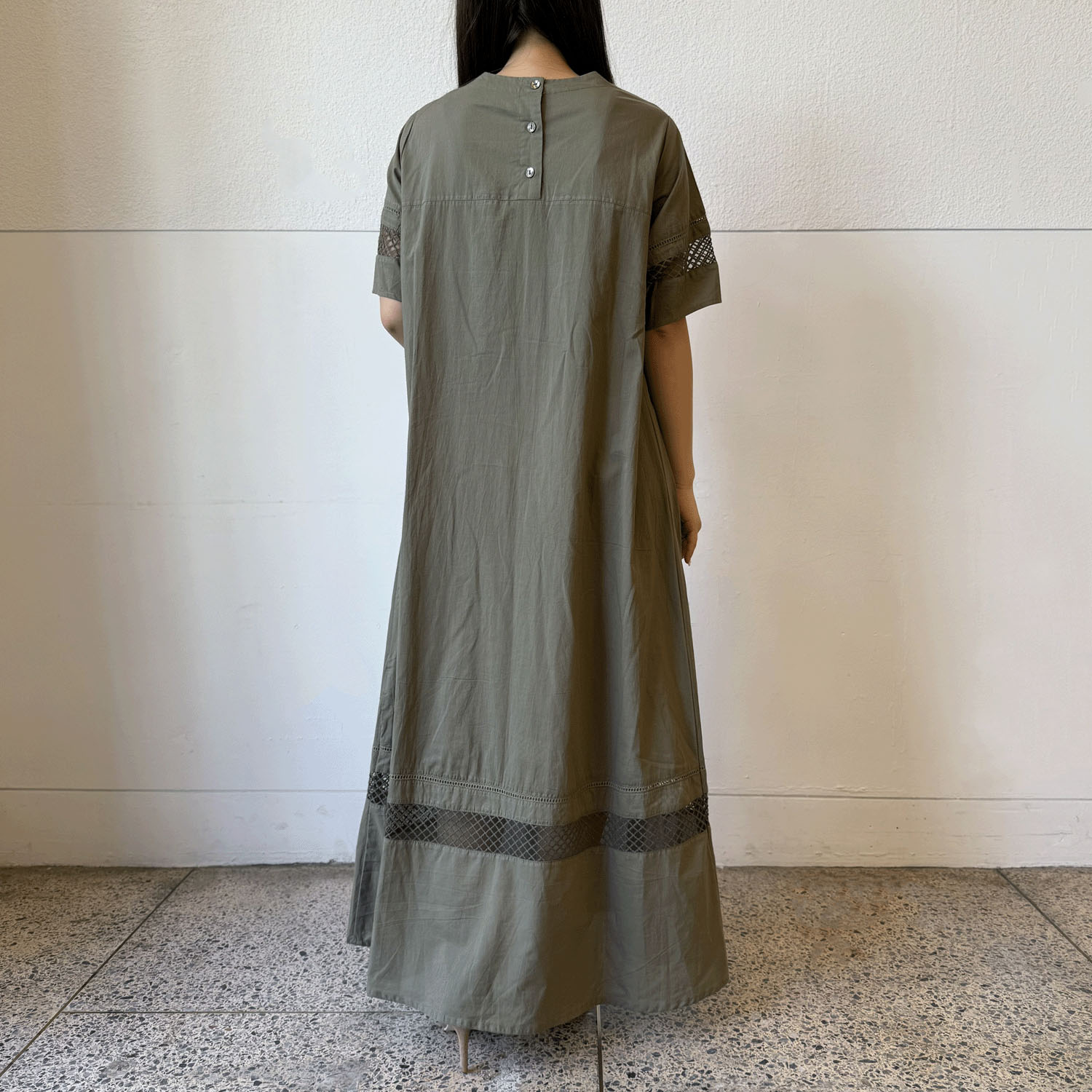 綿レース切替ワンピース - 画像3