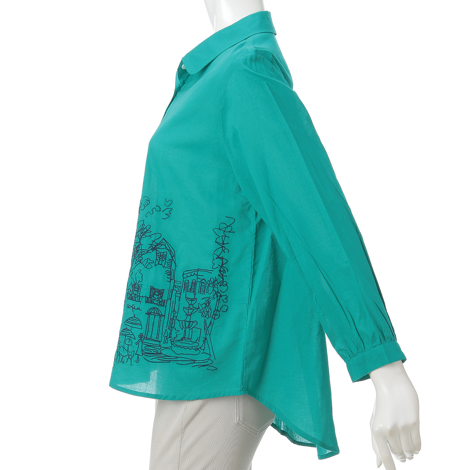 綿キャンブリック刺しゅうブラウス - 画像11