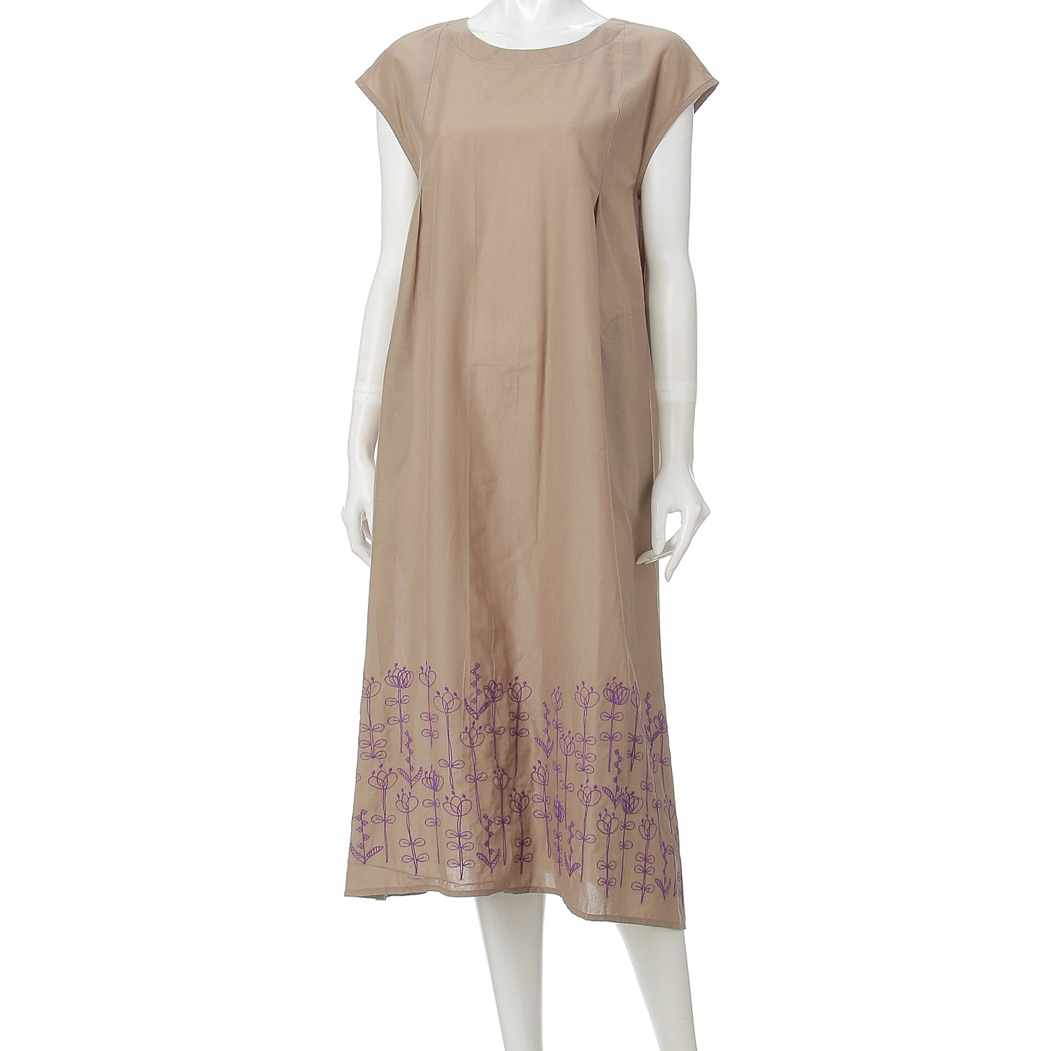 綿キャンブリック刺しゅうワンピース - 画像8