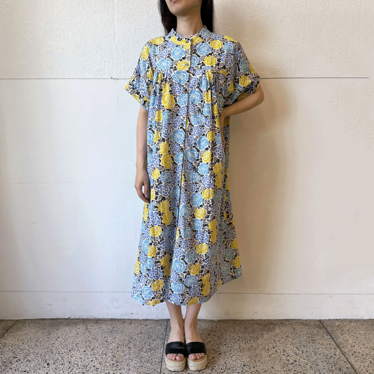 ドゥードゥルフラワープリント 2WAYワンピース - 画像1