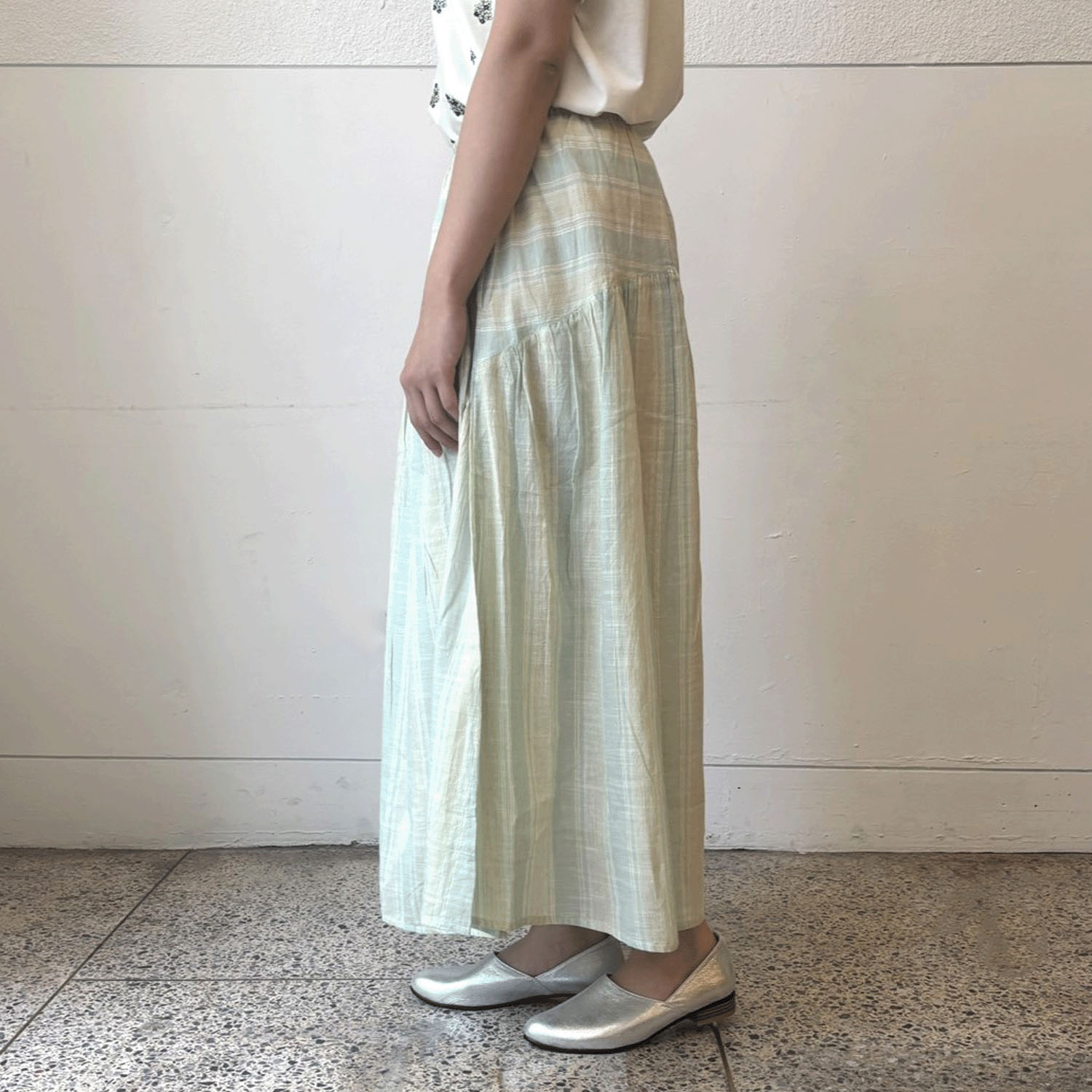 【LUPILIEN】 スラブストライプスカート - 画像12