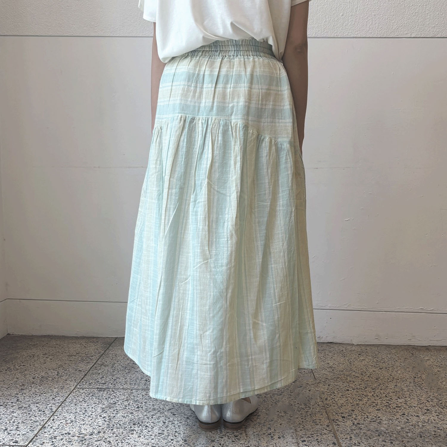 【LUPILIEN】 スラブストライプスカート - 画像13