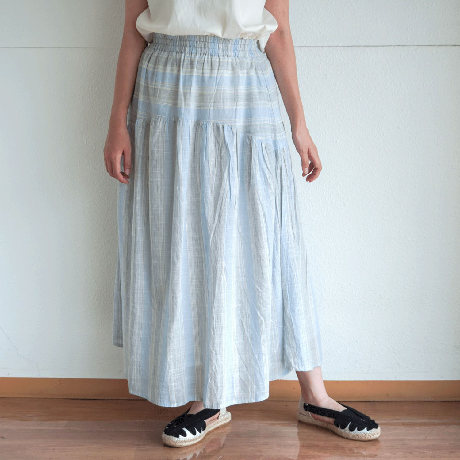 【LUPILIEN】 スラブストライプスカート - 画像17