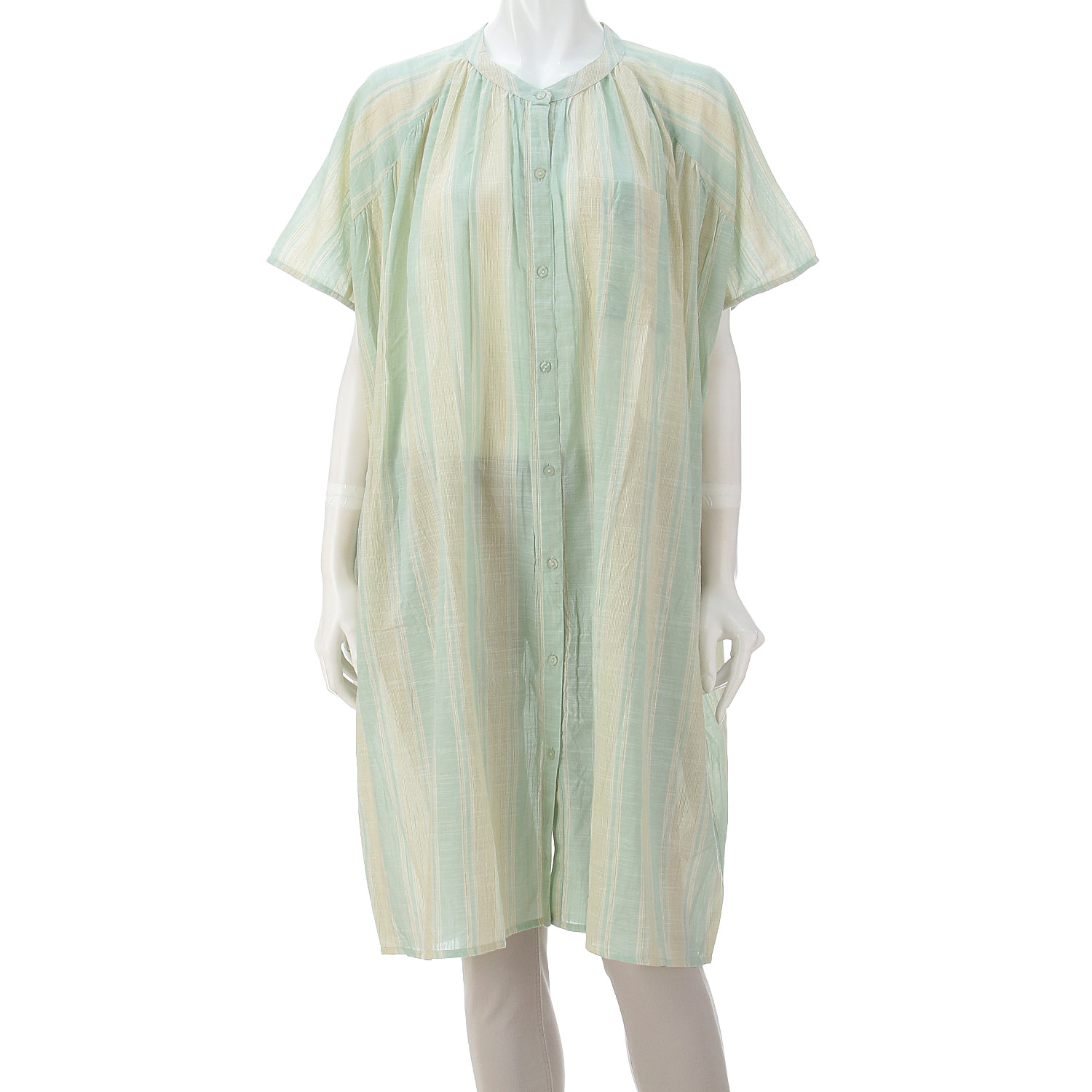 【LUPILIEN】 スラブストライプチュニックシャツ - 画像20