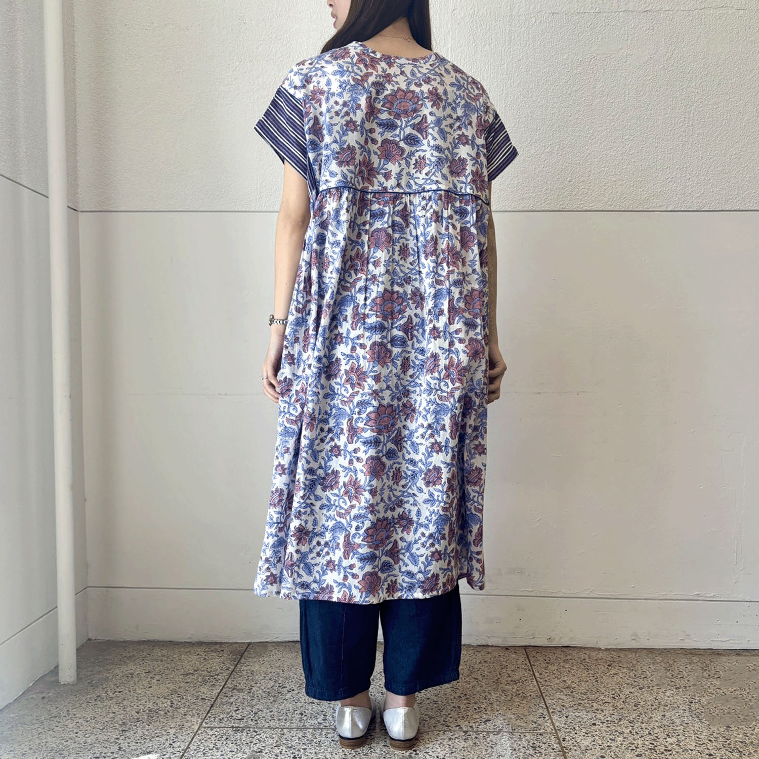 【LUPILIEN】 ブロックプリントワンピース - 画像4