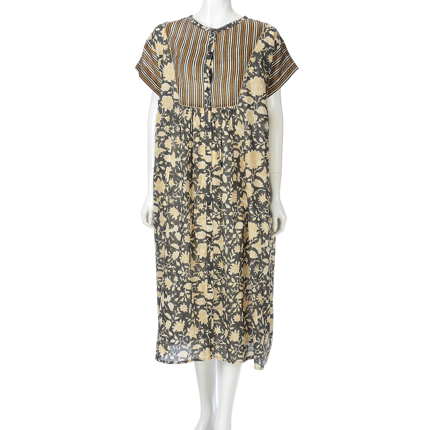 【LUPILIEN】 ブロックプリントワンピース - 画像5