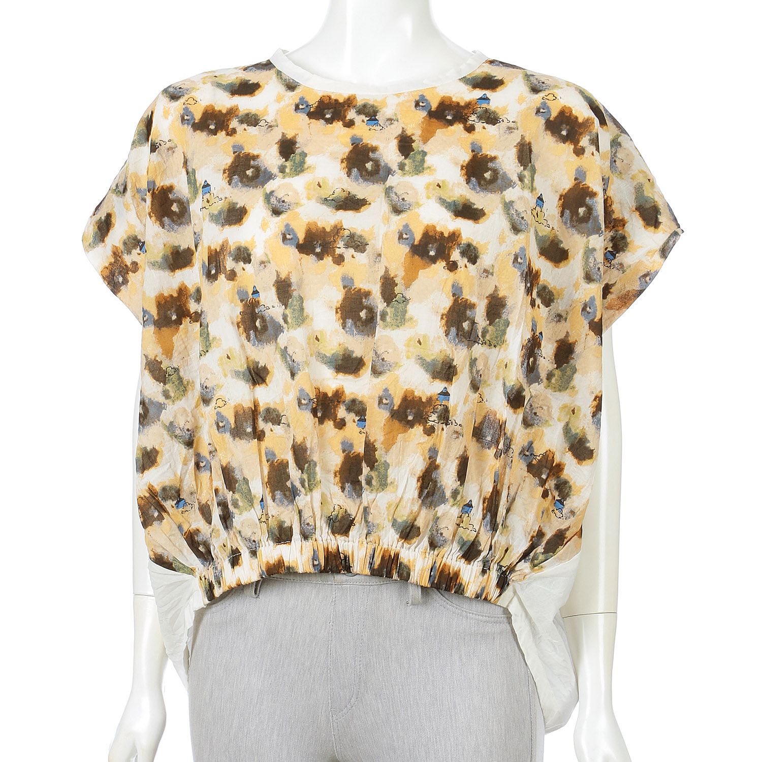 ボイル雲プリント ギャザープルオーバー - 画像1