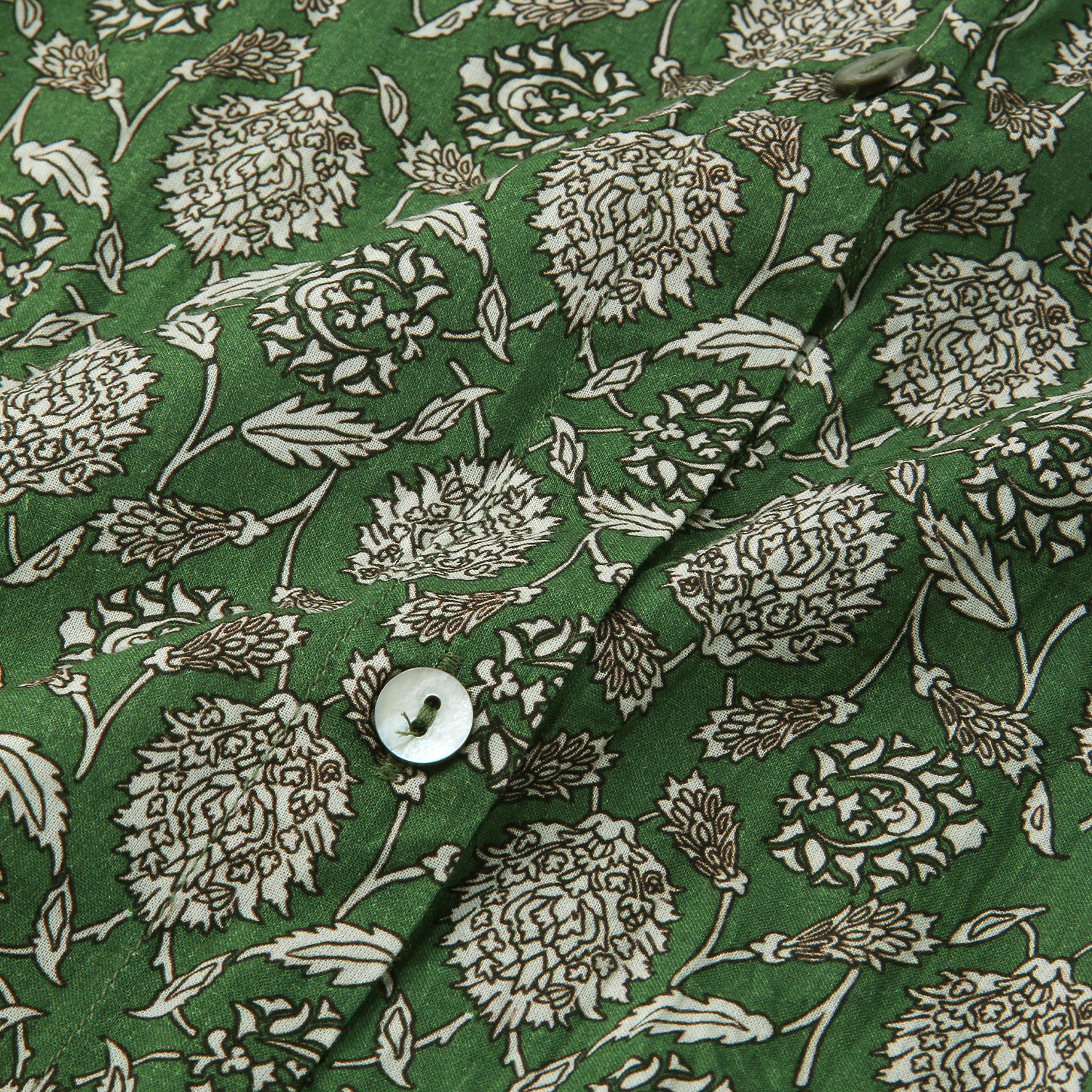 単色タイルプリントバンドカラーシャツ - 画像6