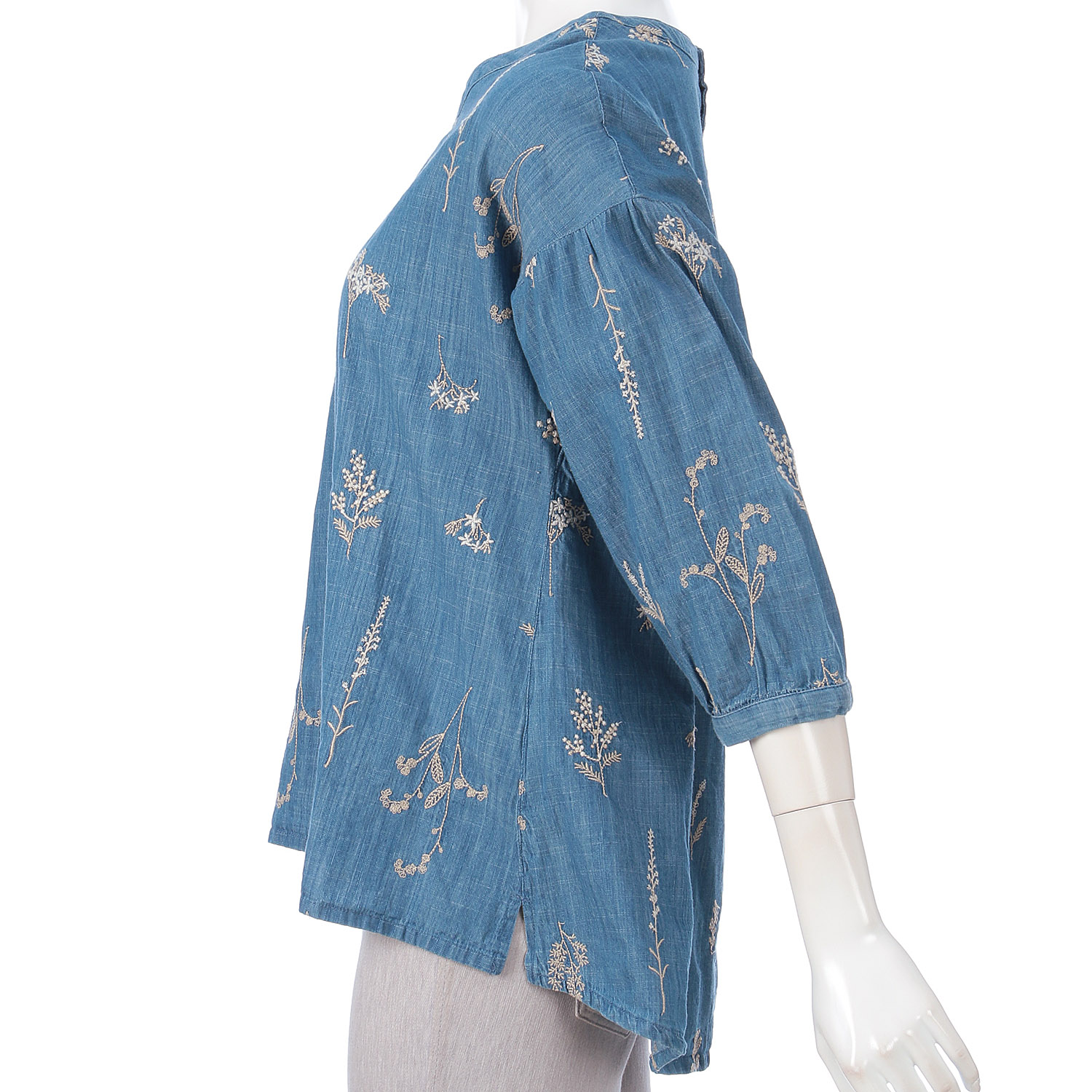 デニム刺繍チュニック - 画像2