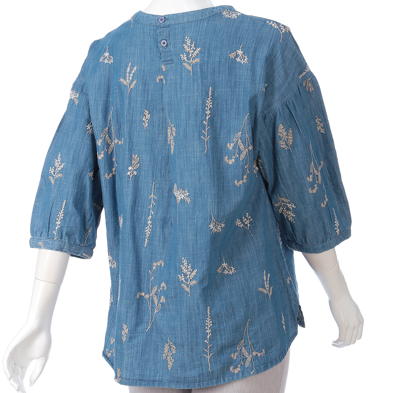 デニム刺繍チュニック - 画像3