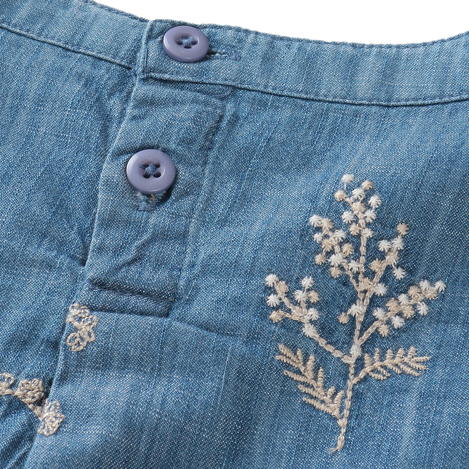 デニム刺繍チュニック - 画像4