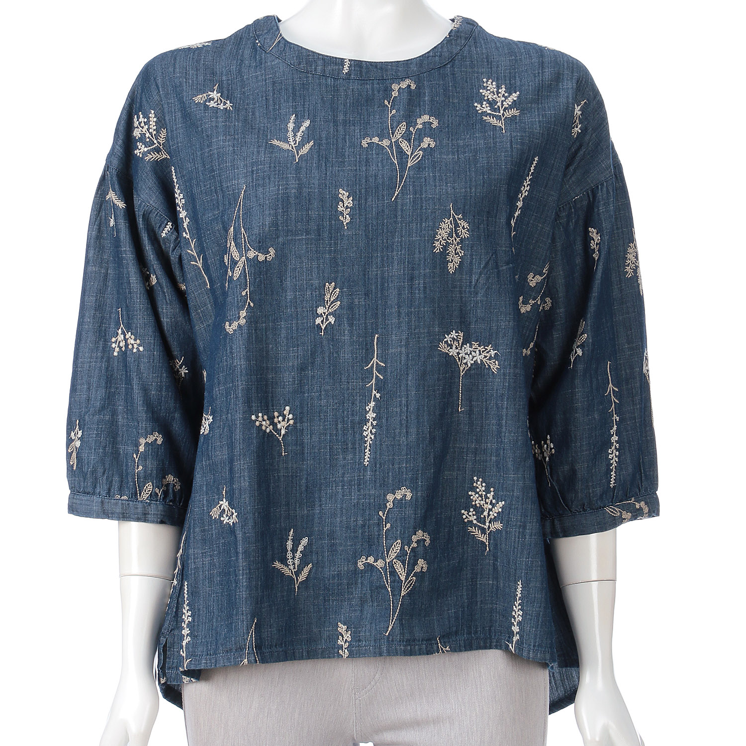 デニム刺繍チュニック - 画像5