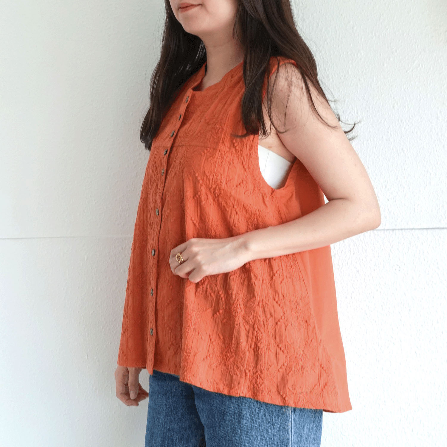 刺繍使いベスト - 画像2