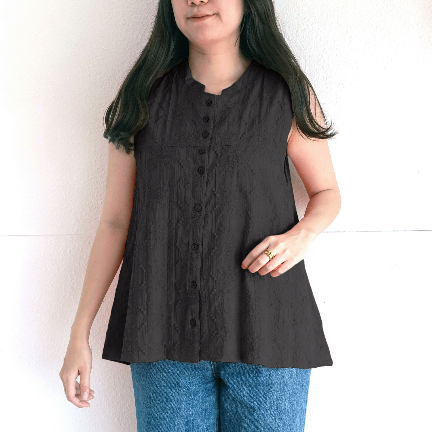 刺繍使いベスト - 画像9