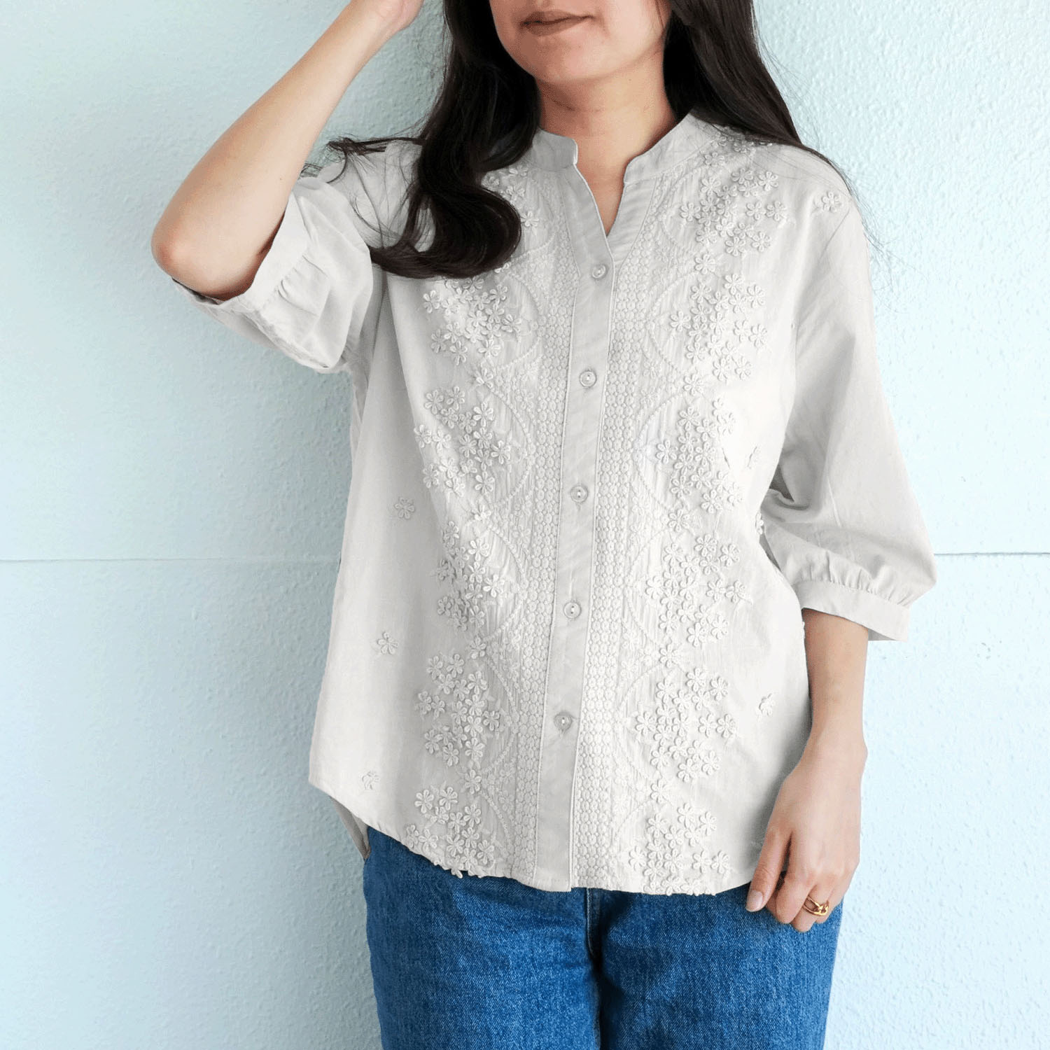 3D刺繍ブラウス - 画像12