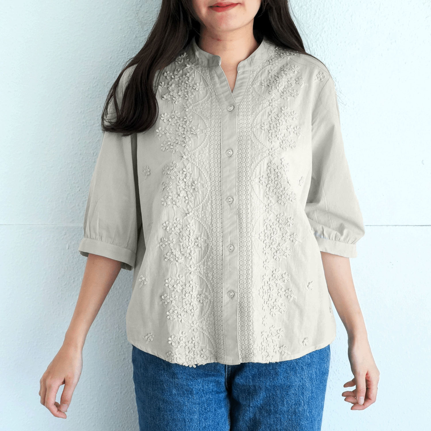 3D刺繍ブラウス - 画像7